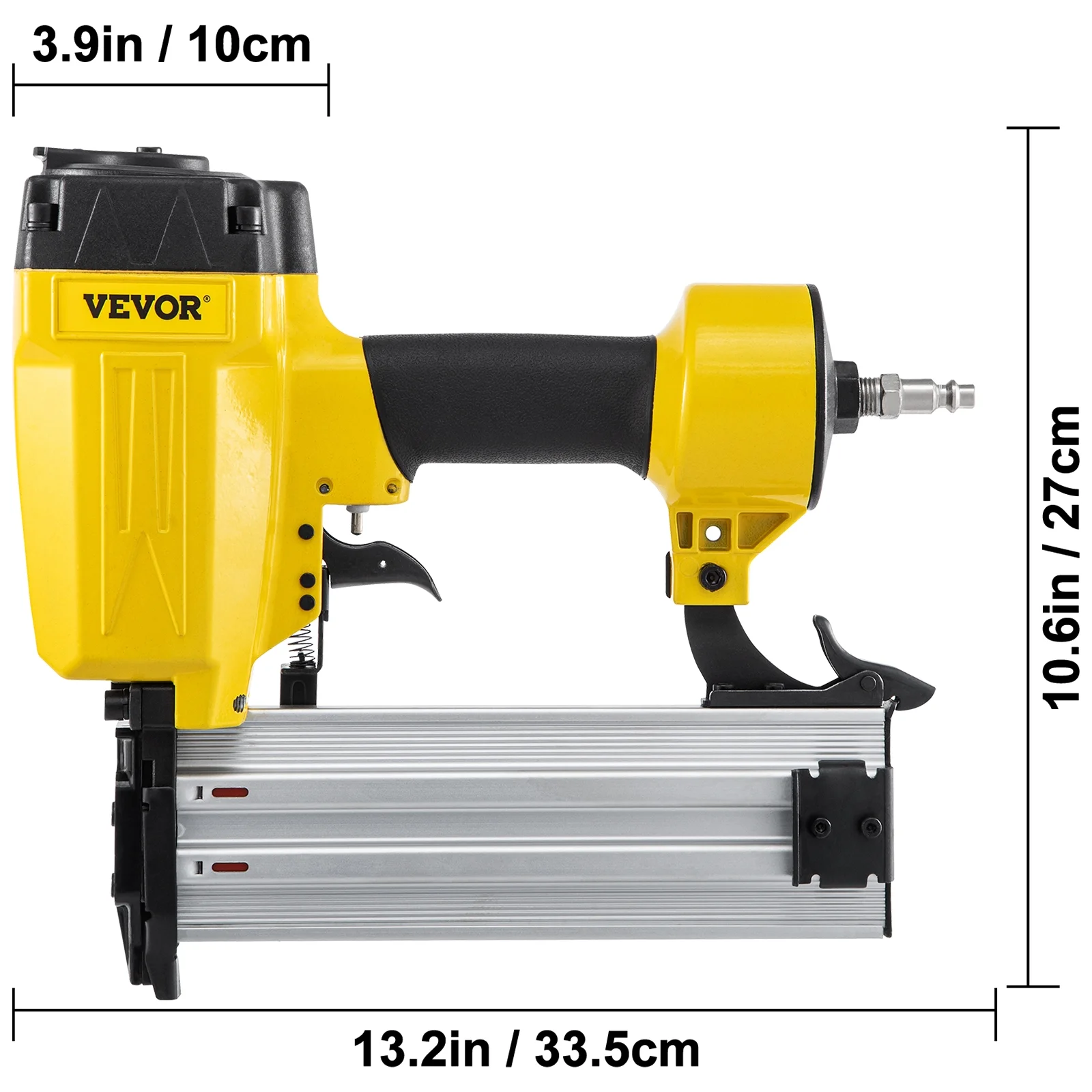 VEVOR CN55 Air Powered Coil Nailer Nail Gun, 100 PSI 3 Piece - Image 8