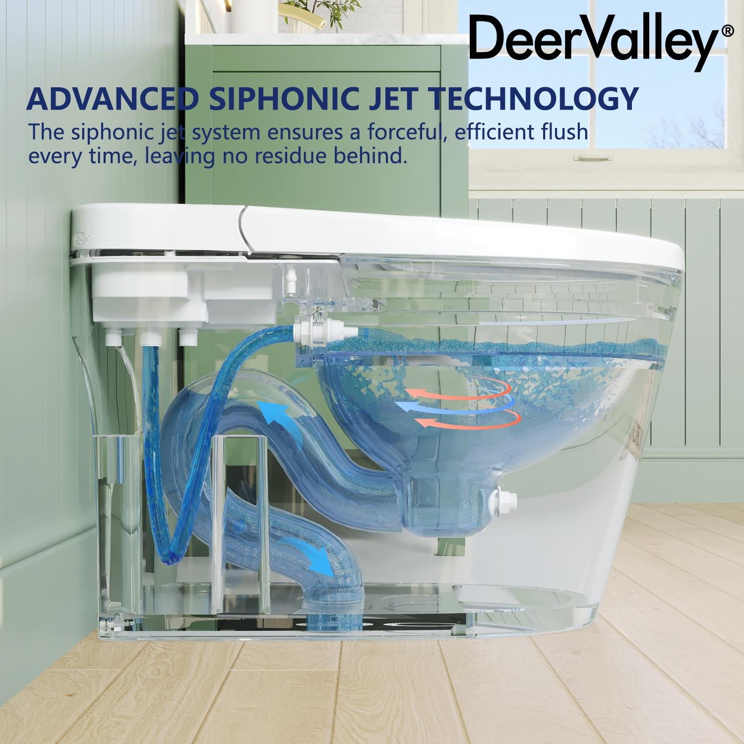 1-Piece 1.28 GPF Single Flush Elongated Toilet in White with Electric Heated Seat, Auto Flush, Night Light - Image 11