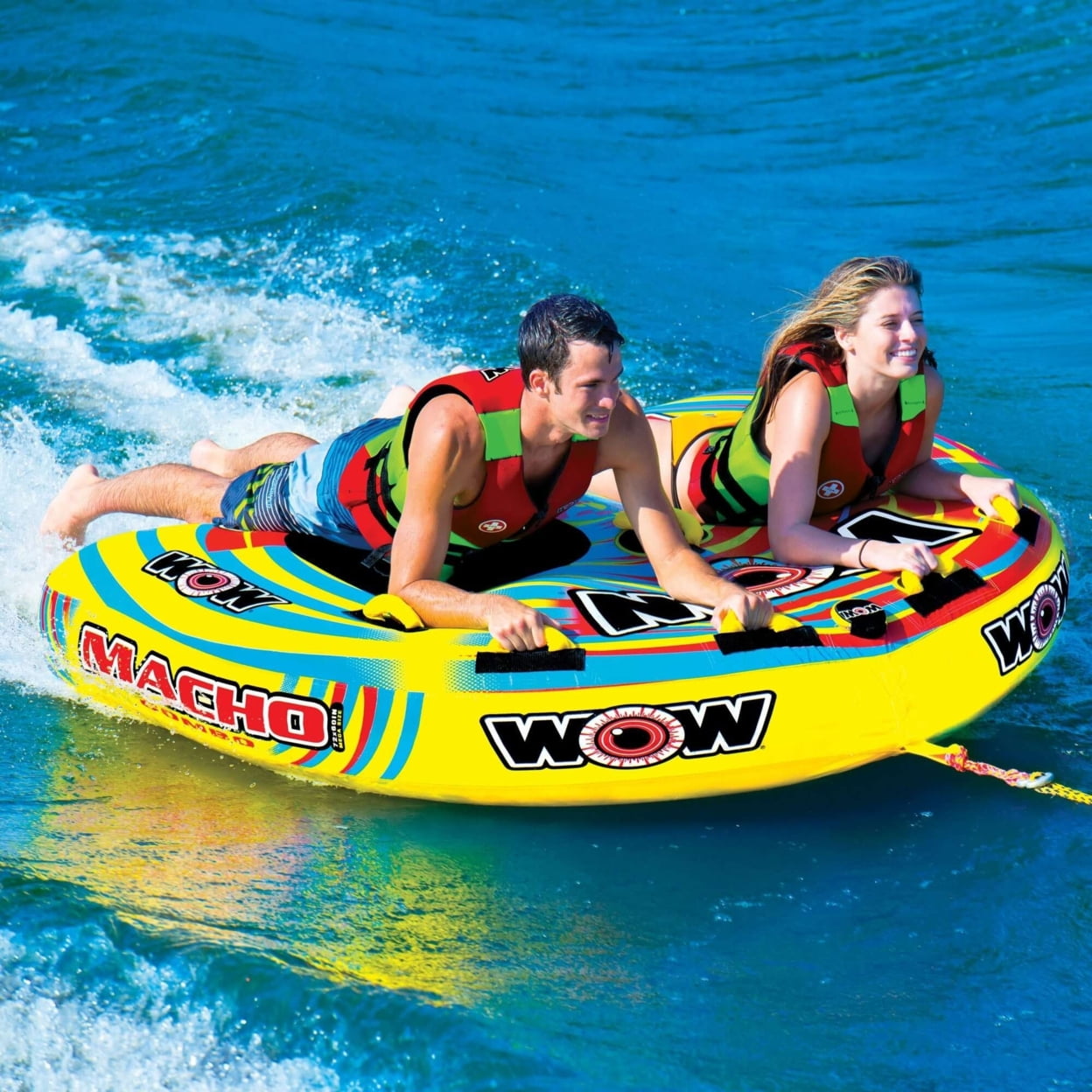 WOW SPORTS Macho 1-3 Rider Inflatable Towable for Boating and Watersports - Image 6