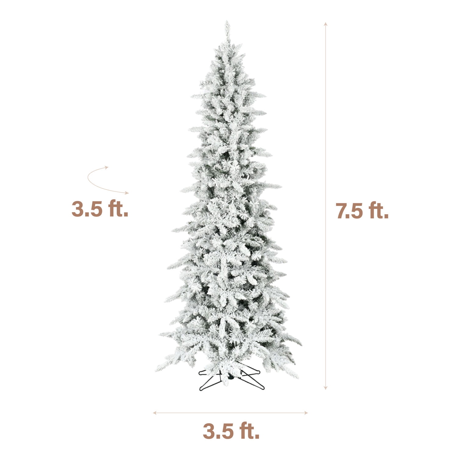 Fraser Hill Farm Unlit 7.5-ft Mountain Pine Artificial Slim Christmas Tree, FFMPS075-0SN - Image 6