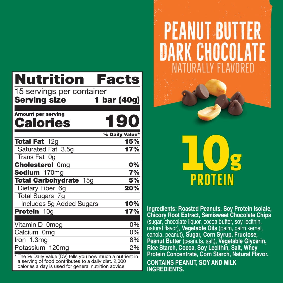 (6 pack) Nature Valley Protein Chewy Snack Bars, Peanut Butter Dark Chocolate, 15 Bars, 21.3 oz - Image 16