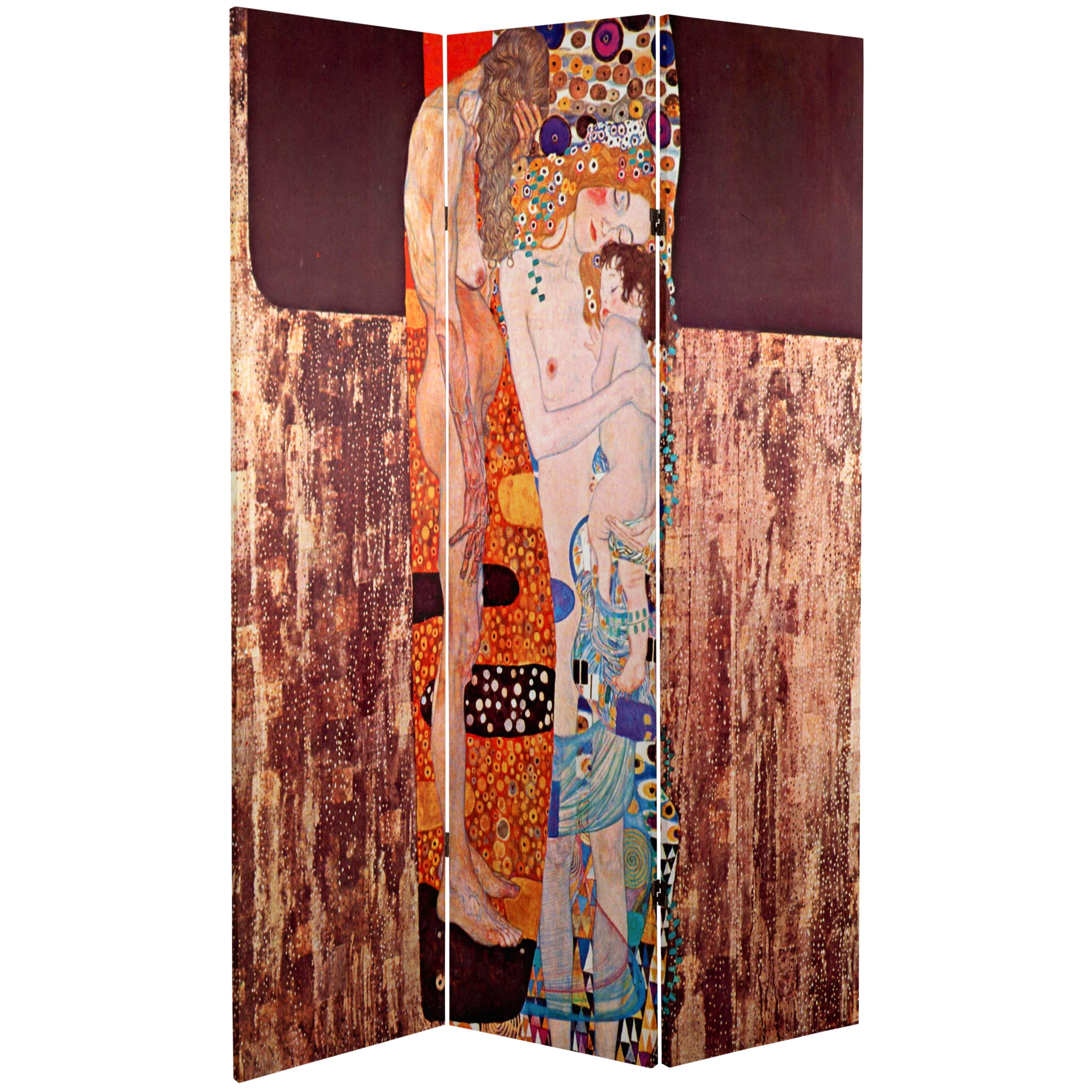 Oriental Furniture 6 ft. Tall Room Divider - Block Bauer - 3 Panel - Image 4