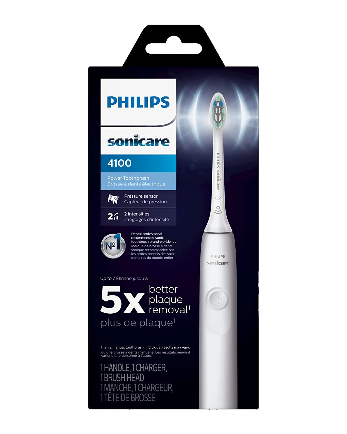 Philips Sonicare 4100 Power Toothbrush, Rechargeable Electric Toothbrush with Pressure Sensor, White HX3681/23 - Image 7