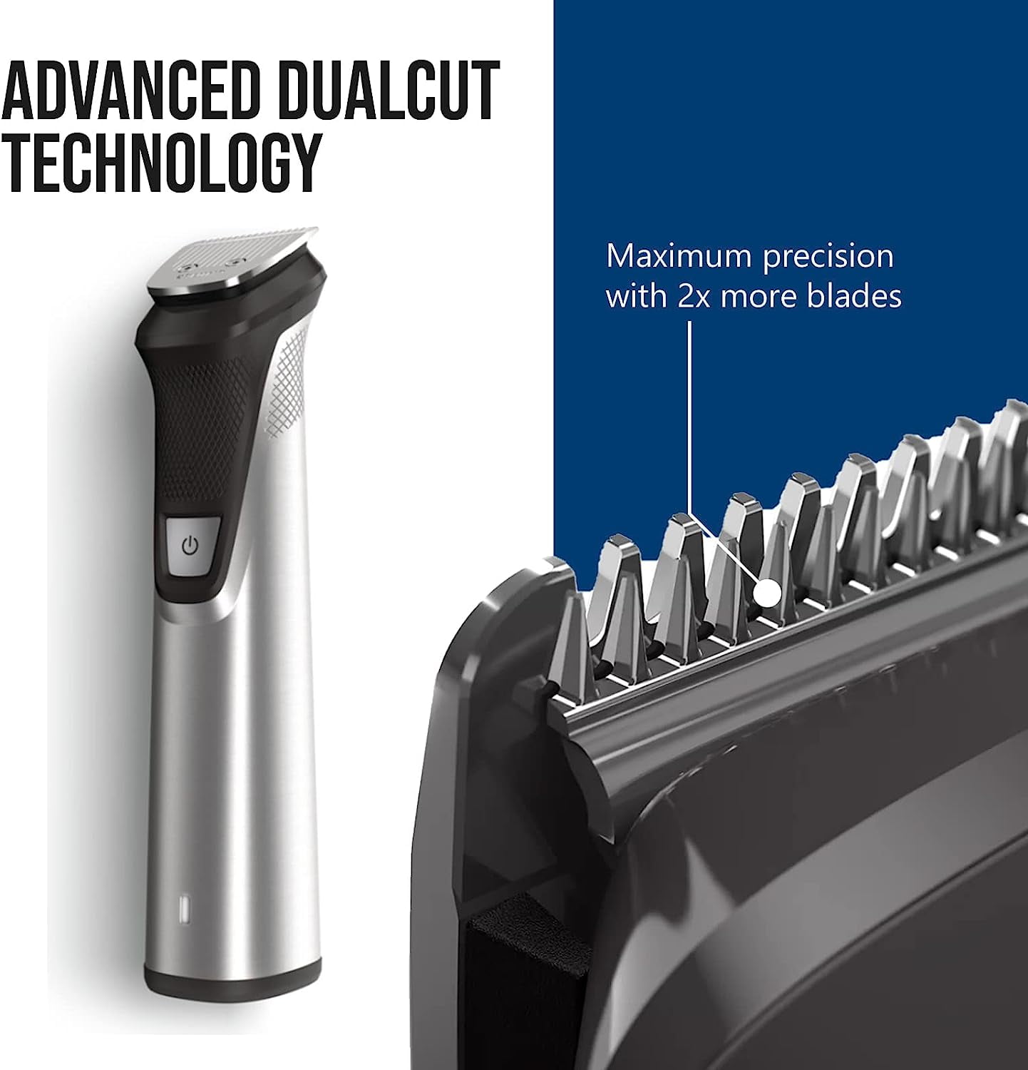 Philips Multigroom, Philips Trimmer for Men, All-in-One Trimmer & Shaver Series 7000, Body Groomer for Men, 23 Piece Mens Grooming Kit, Trimmer for Beard, Head, Body, and Face Case - Image 3