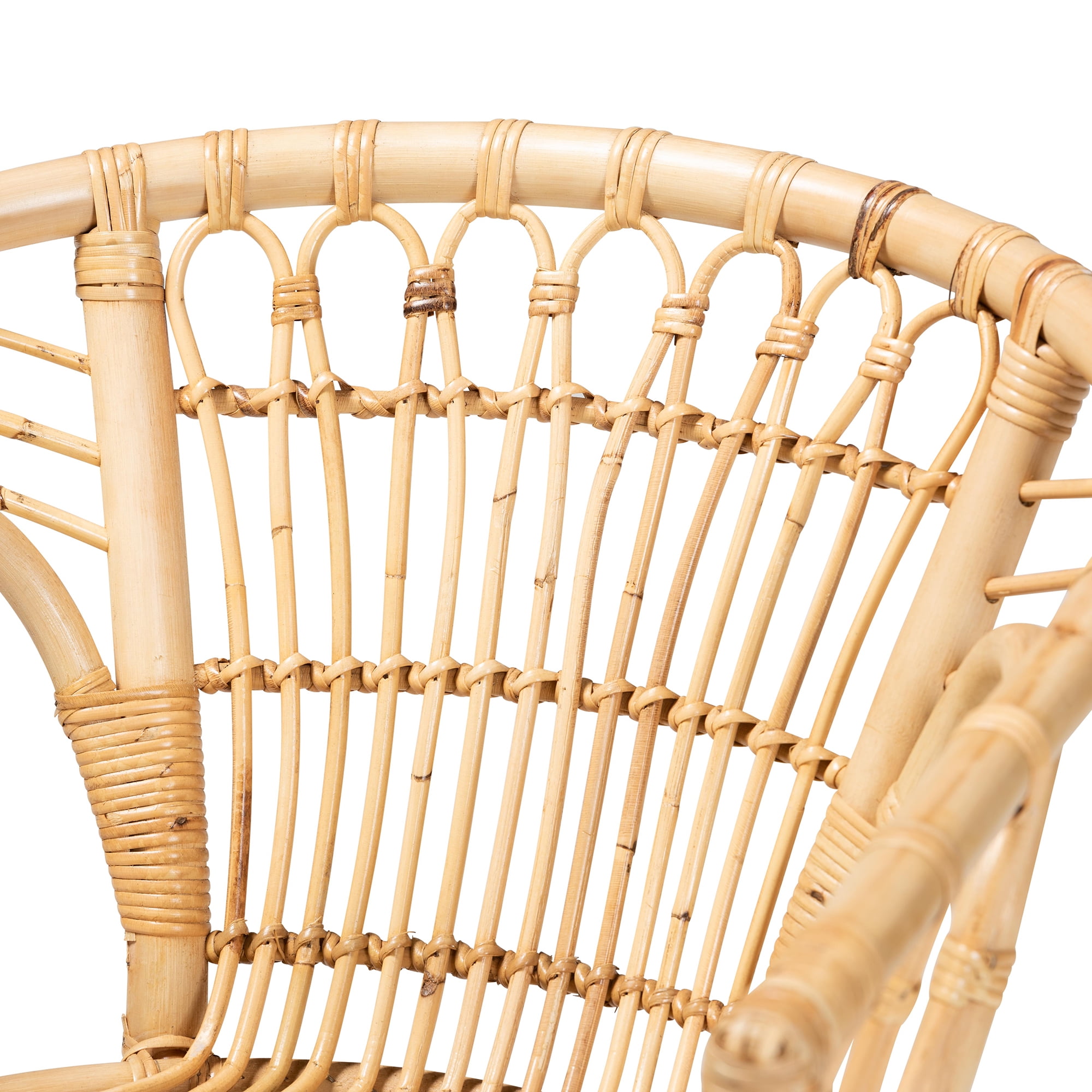 bali & pari Kaka Rattan BOHO Dining Chair, Natural Brown - Image 10