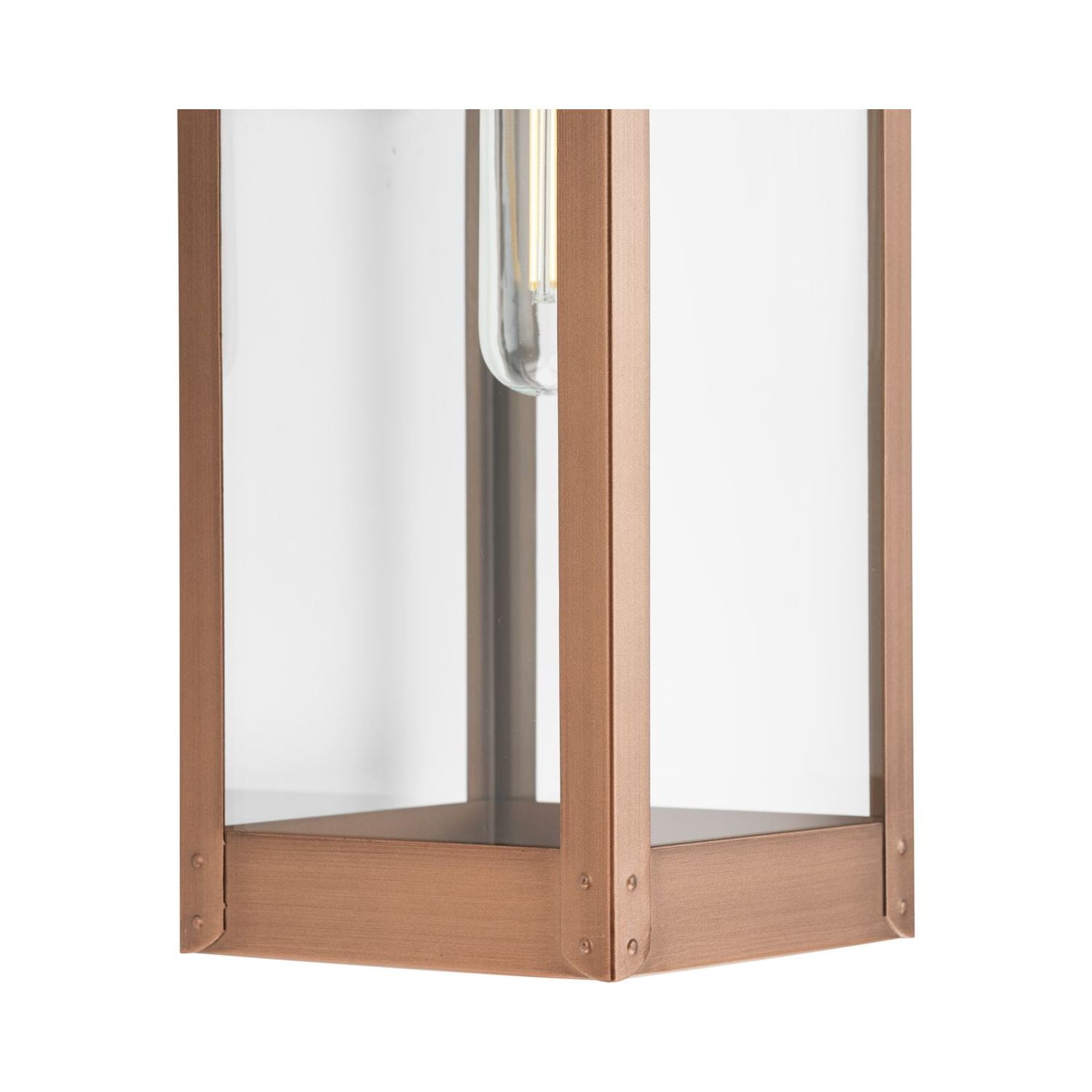 Union Square One-Light Medium Antique Copper Urban Industrial Outdoor Wall Lantern - Image 5