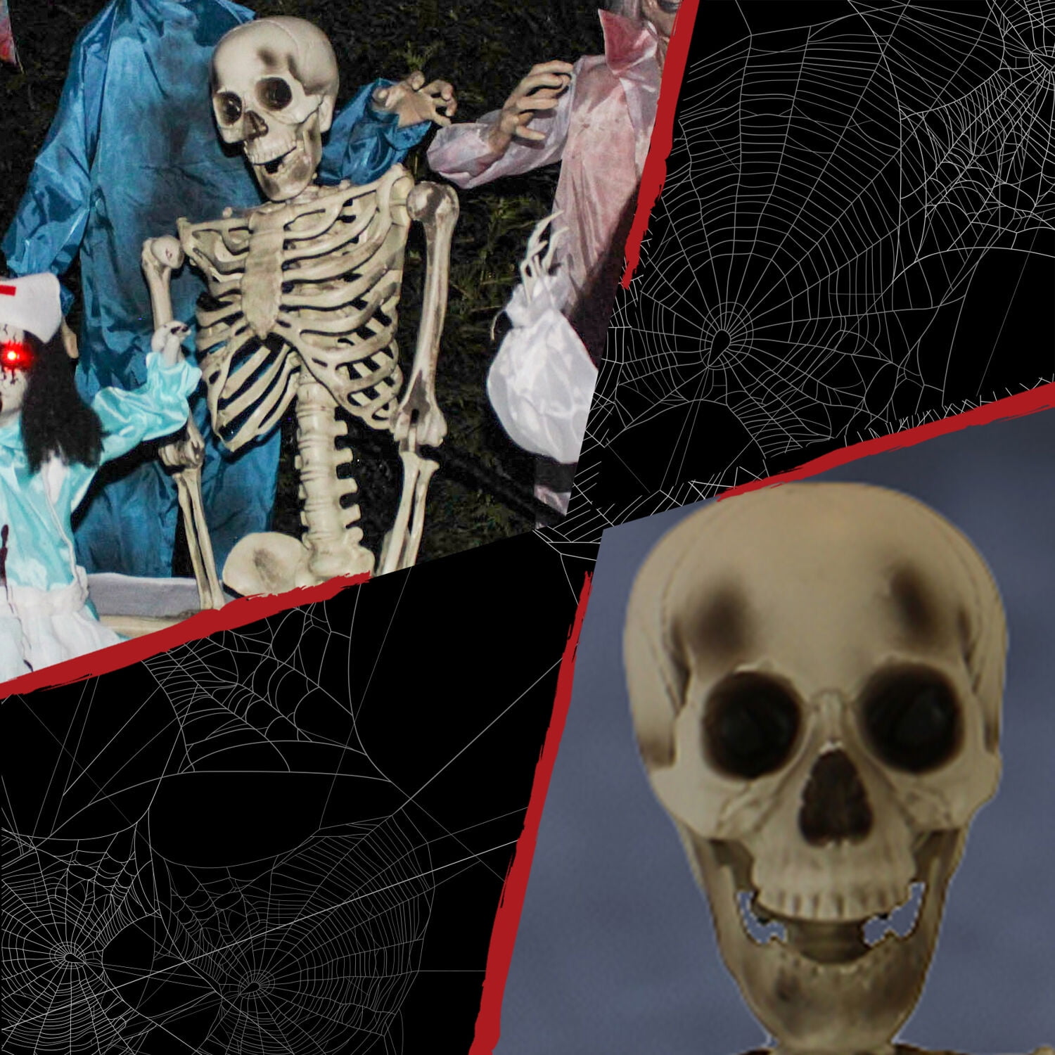 Life-Size 5 ft Skeleton Prop, Indoor/Covered Outdoor Halloween Decoration, HHSKEL-8HA - Image 5