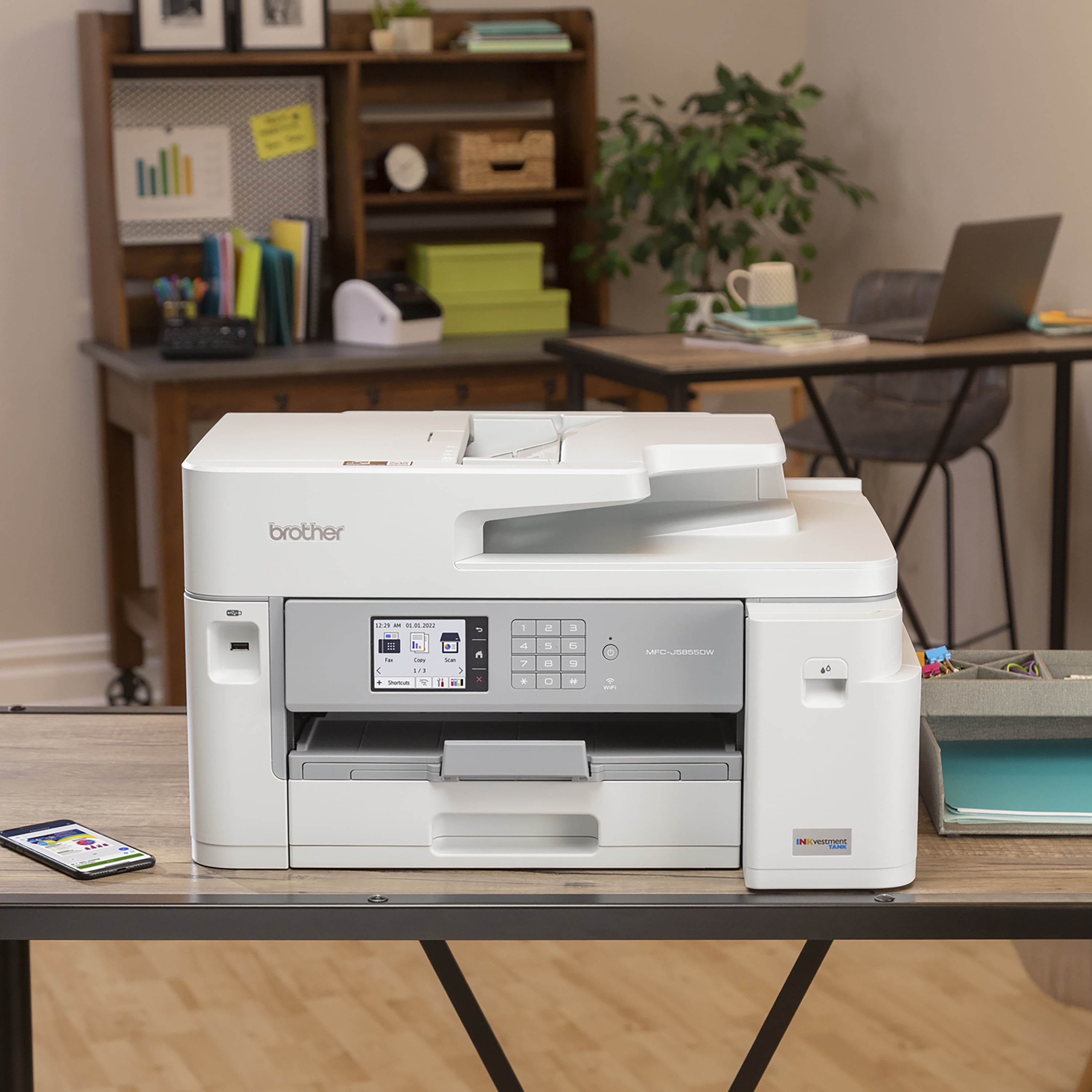 Brother MFC-J5855DW INKvestment Tank Color Inkjet All-In-One Printer - Image 6