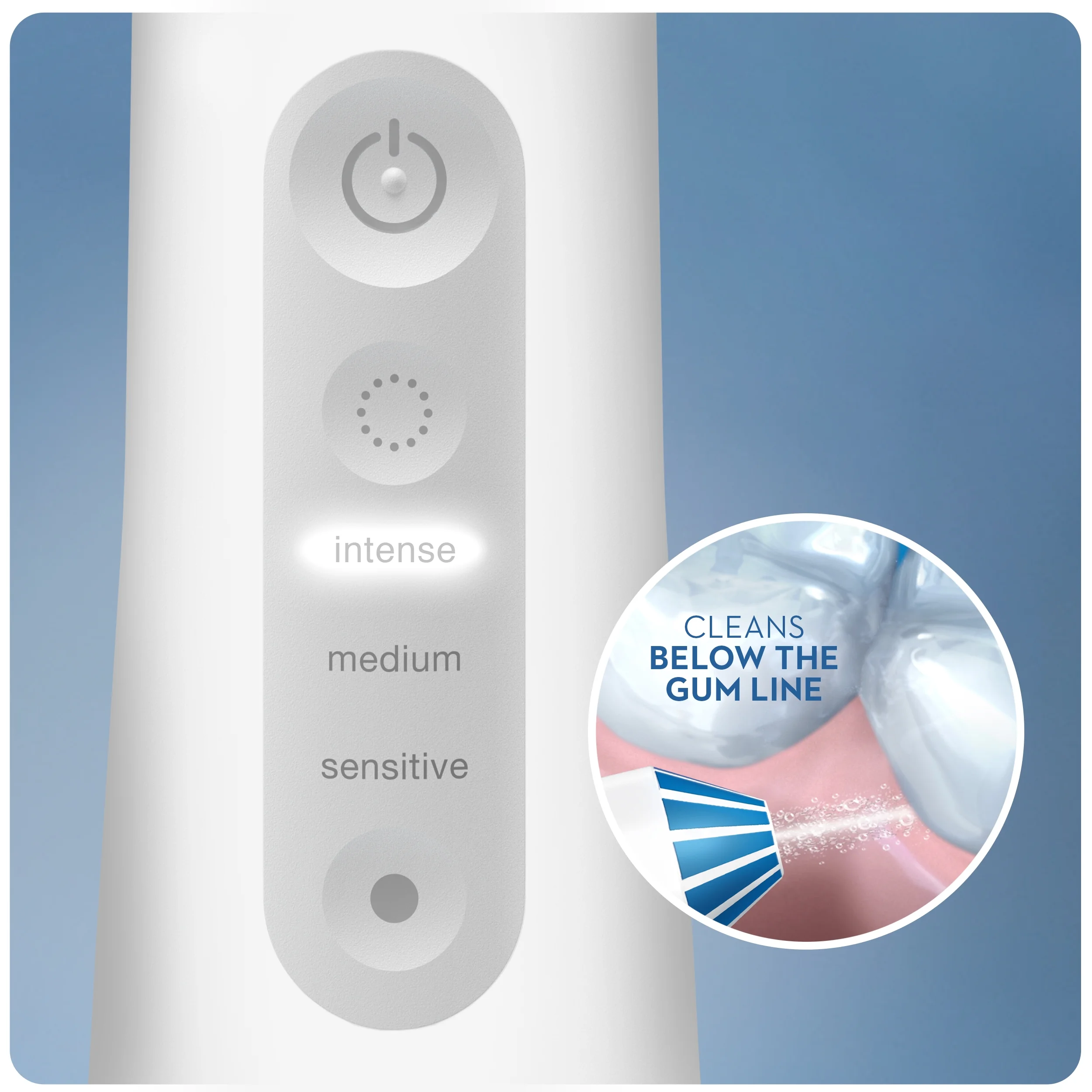 Oral-B Water Flosser Advanced, Portable Oral Irrigator Handle with 2 Nozzles, White - Image 4