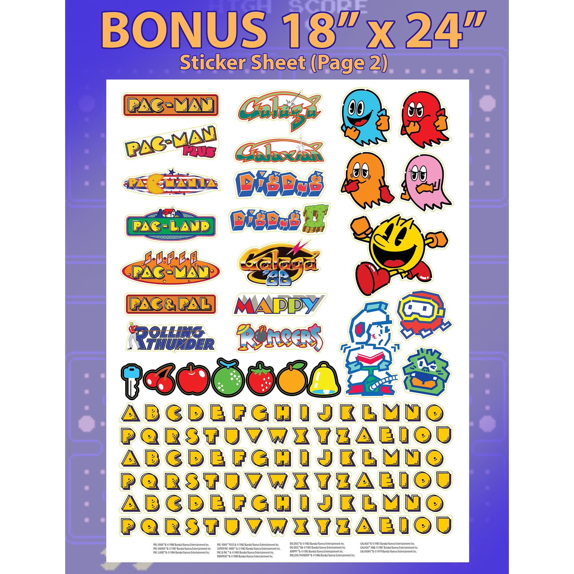 Arcade1UP - 14 Games in 1, PAC-MAN Customizable Video Game Arcade Featuring PAC-MANIA and includes 100 Bonus Stickers - Image 7