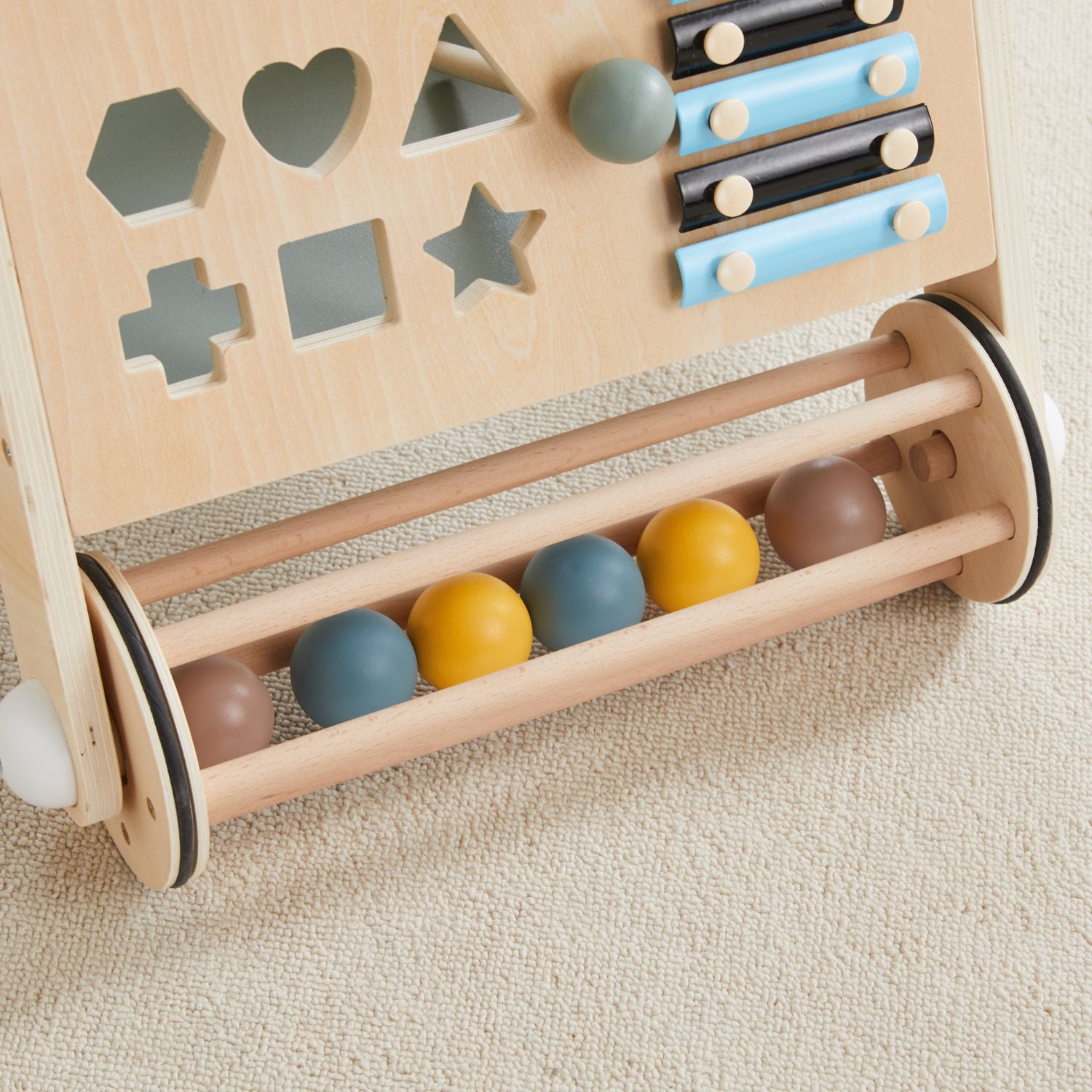 Asweets Wooden Baby Walker Push Toy with Activity Center For Baby - Image 6