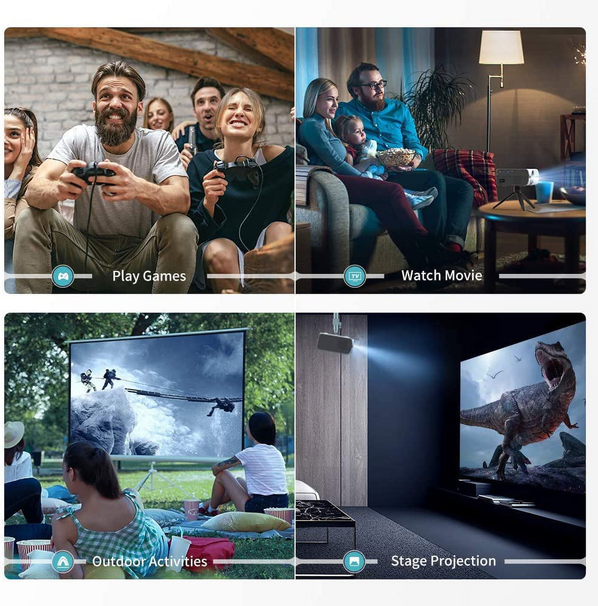 VANKYO Leisure 410 Native 720P LCD Home Theater Projector, Portable Projector compatiable with iOS/Android Connection, HDMI, PS4, VGA, USB for Home Entertainment & Outdoor Activities - Image 4