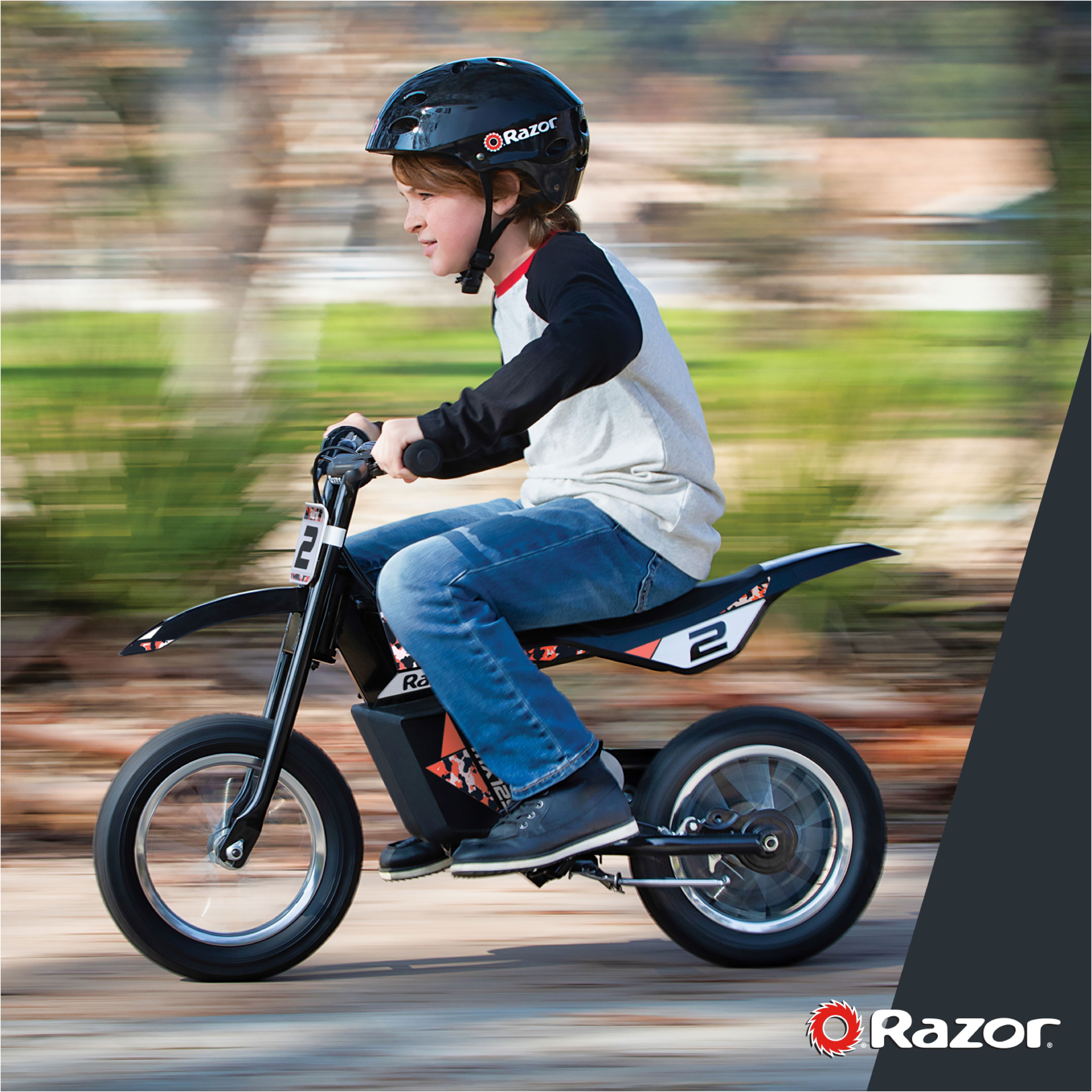Razor Dirt Rocket MX125 Electric-Powered Dirt Bike - Black with Decal Included, for Child 5+ - Image 6