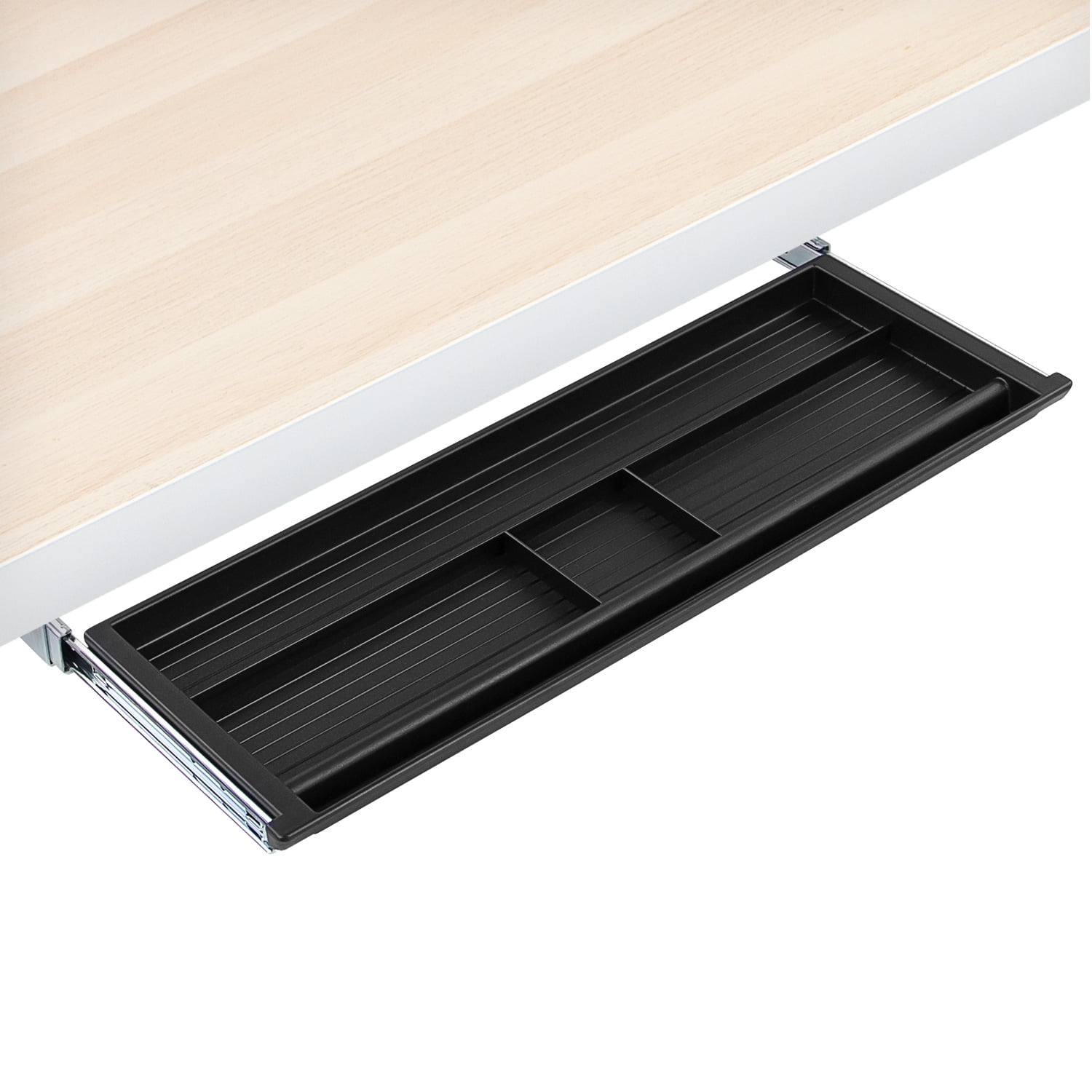 Mount-It! Under Desk Pencil Drawer | Slide Out Under Desk Tray | Steel | 21.2 inch Wide - Image 8