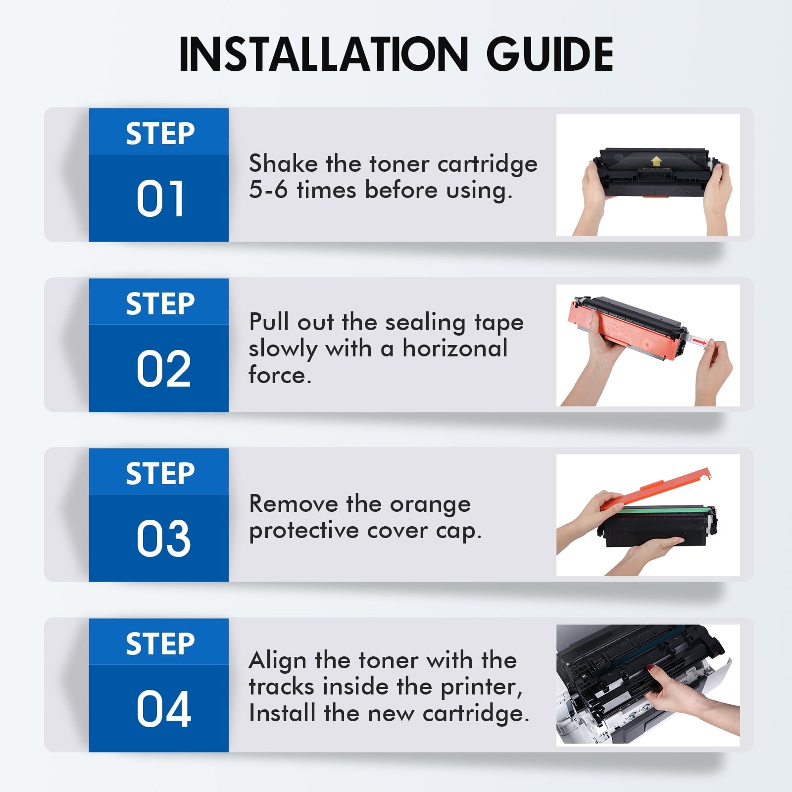 067H Toner Cartridge 4-Pack Compatible for Canon 067H 067 CRG-067H ImageCLASS MF656Cdw MF654Cdw MF653Cdw LBP633Cdw LBP632Cdw Series High Yield Printer Toner Ink (Black, Cyan, Magenta, Yellow) - Image 8