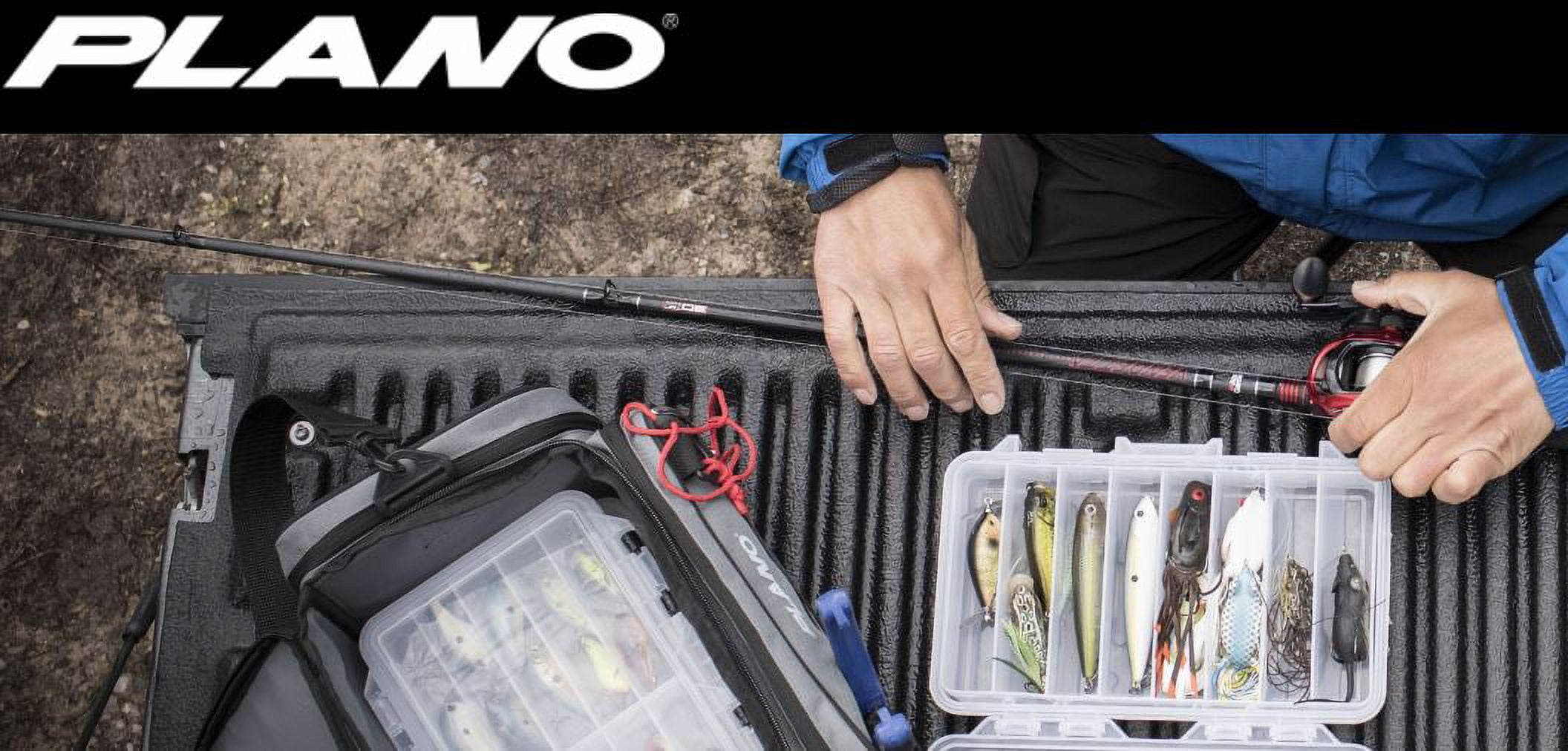 Plano Fishing, Large 3-Tray Tackle Box, Top Access, Graphite/ Sandstone - Image 4