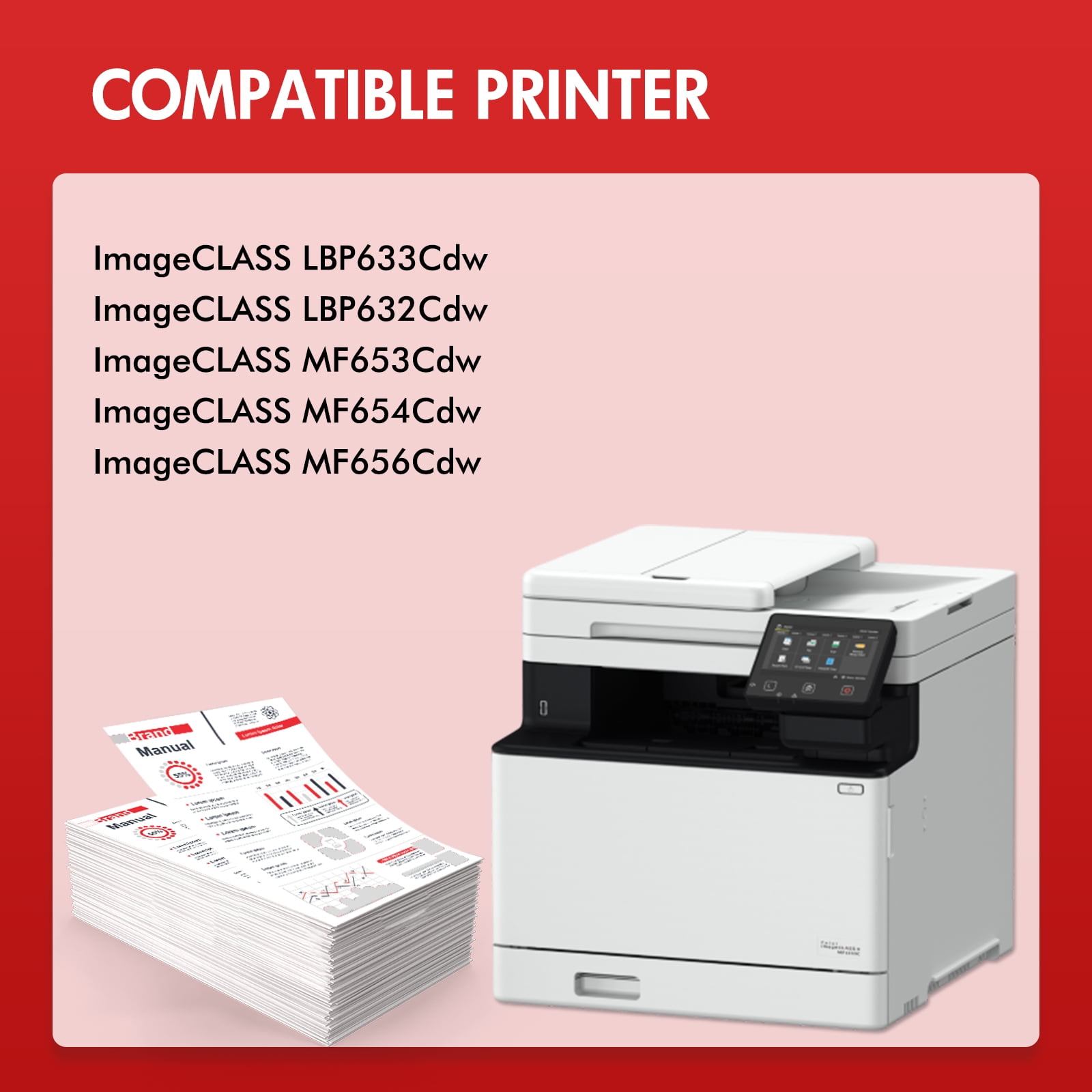 067H 067 Toner Cartridge 4-Pack High Yield Compatible for Canon 067H 067 CRG-067H CRG067H for Canon imageCLASS MF656Cdw LBP633Cdw LBP632Cdw MF653Cdw MF654Cdw MF650 LBP630 Series Printer Toner - Image 3