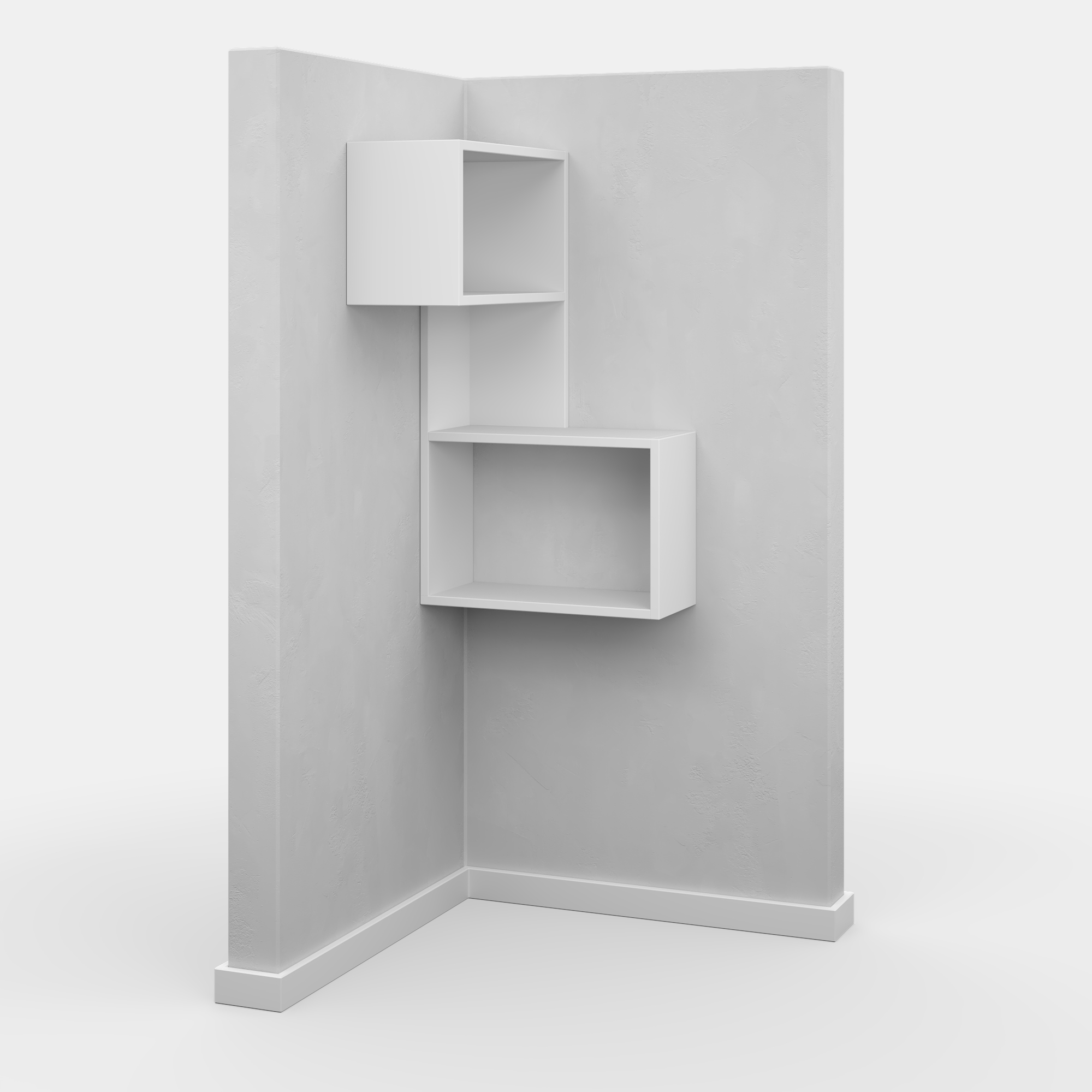 Ada Home Decor Furniture 18.5" 3 Tier White Wingate Modern Wall Shelf - Image 7