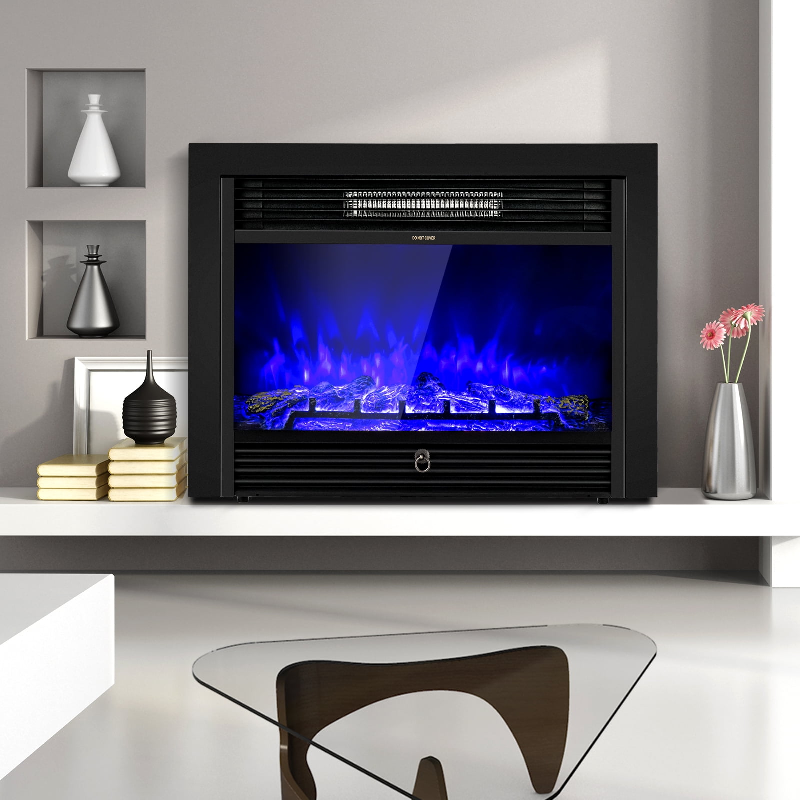 Topbuy 750/1500W Electric Fireplace Heater Adjustable Temperature &Luminance - Image 7
