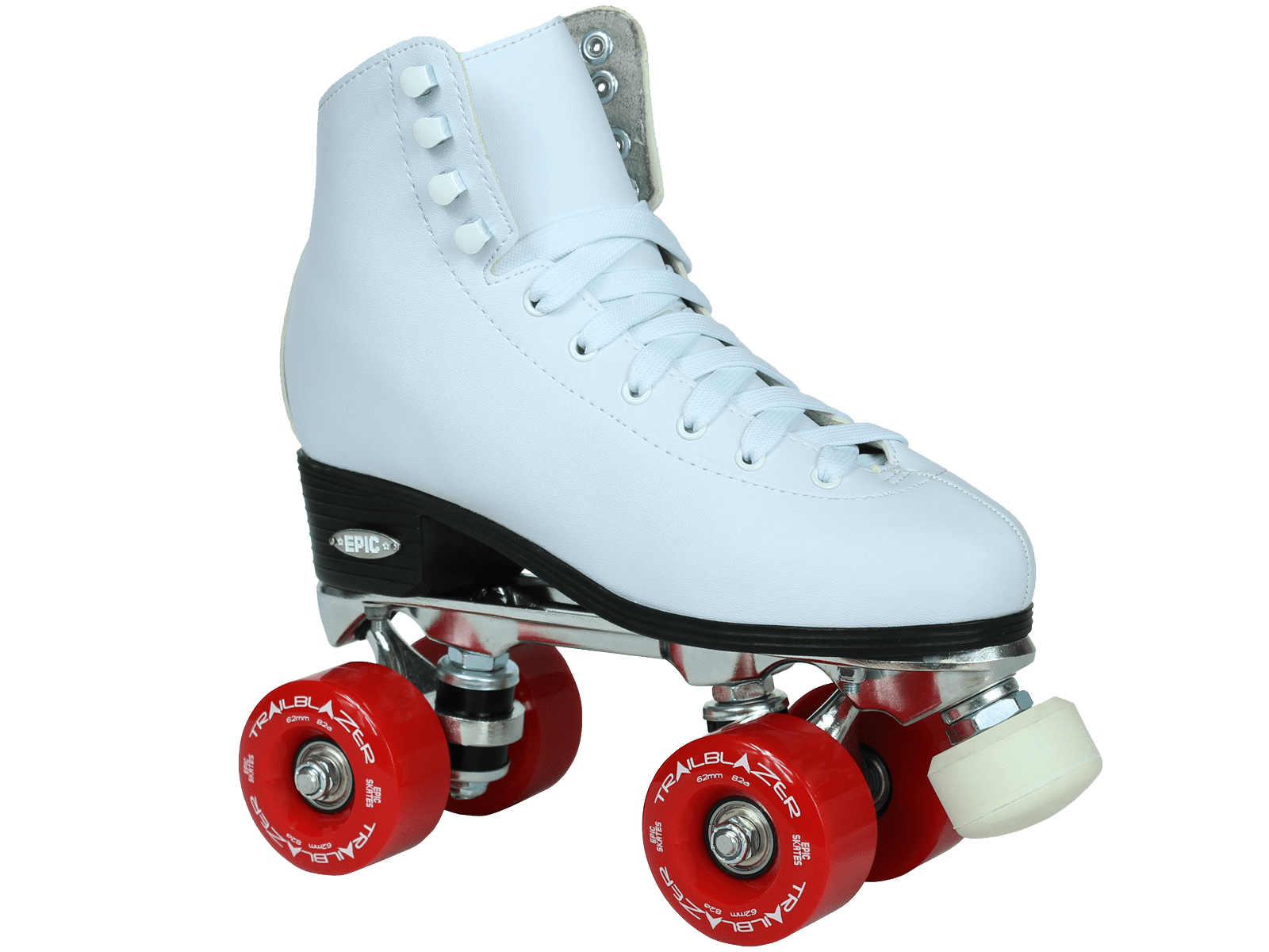 Epic Classic White and Red Quad Roller Skates - Image 5