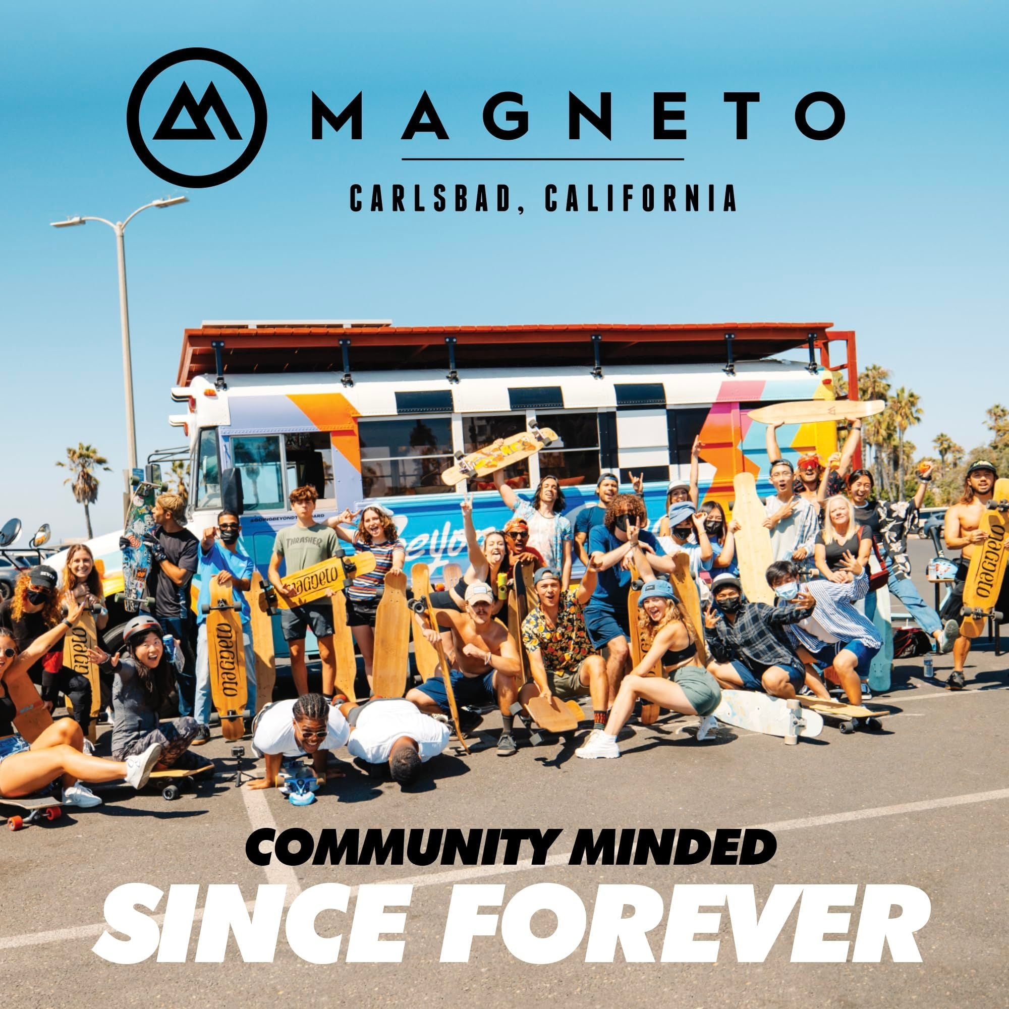 Magneto 44 inch Kicktail Cruiser Longboard Skateboard | Bamboo and Hard Maple Deck | Made for Adults, Teens, and Kids (Red) - Image 4