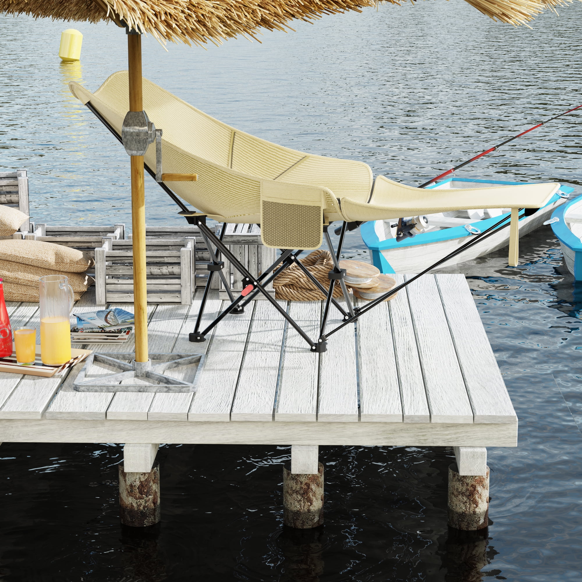 Camping Chair with Foot Rest Heavy Duty for Adults, Adjustable Beach Chair, Compact Lawn Chairs Backpacking, Portable Folding Camping Chair, Lightweight Backpacking Chair - Image 3