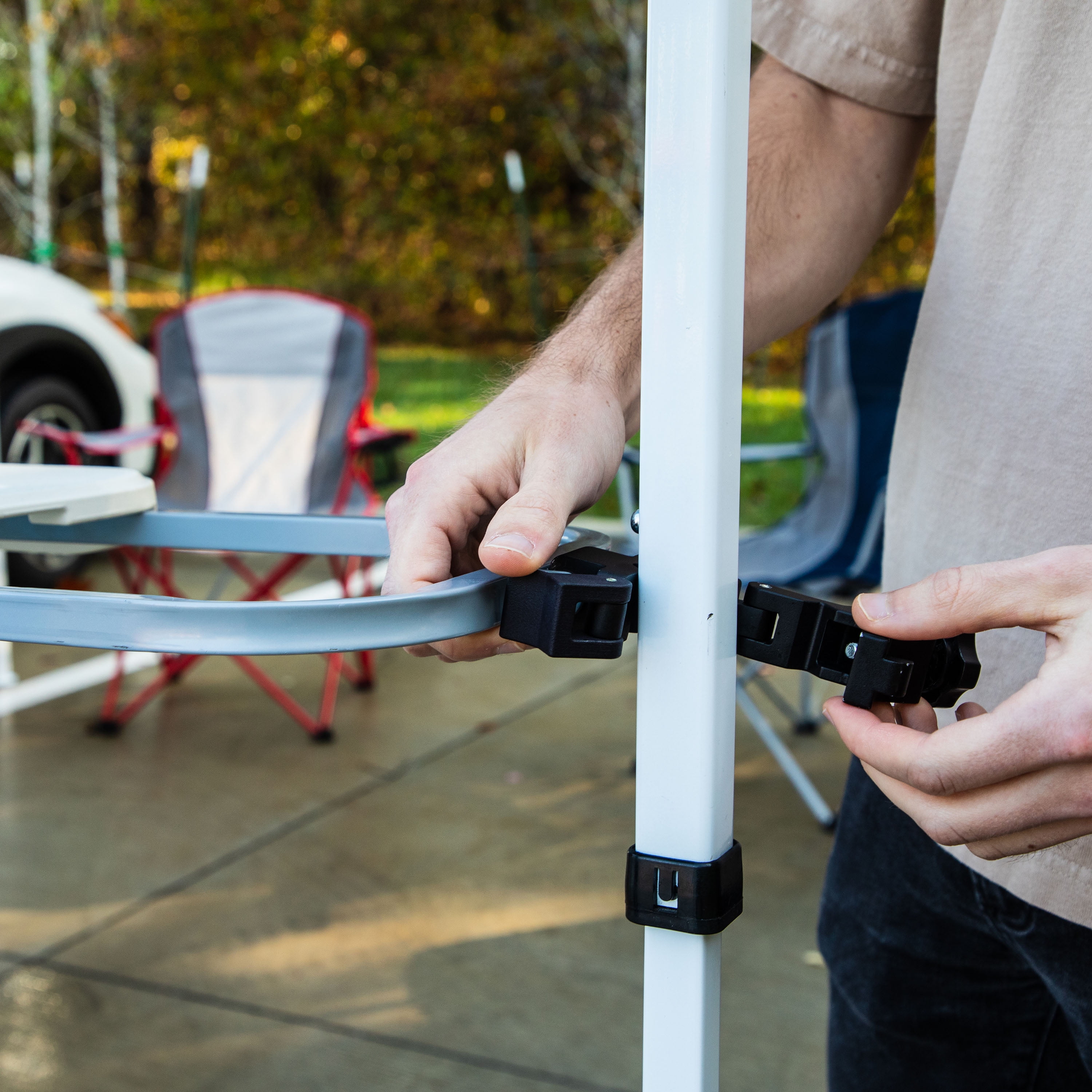 Ozark Trail 8 Foot Extendable Tailgate Table, White, 92.5 in x12 in x 39 in (H) - Canopy Not Included - Image 7