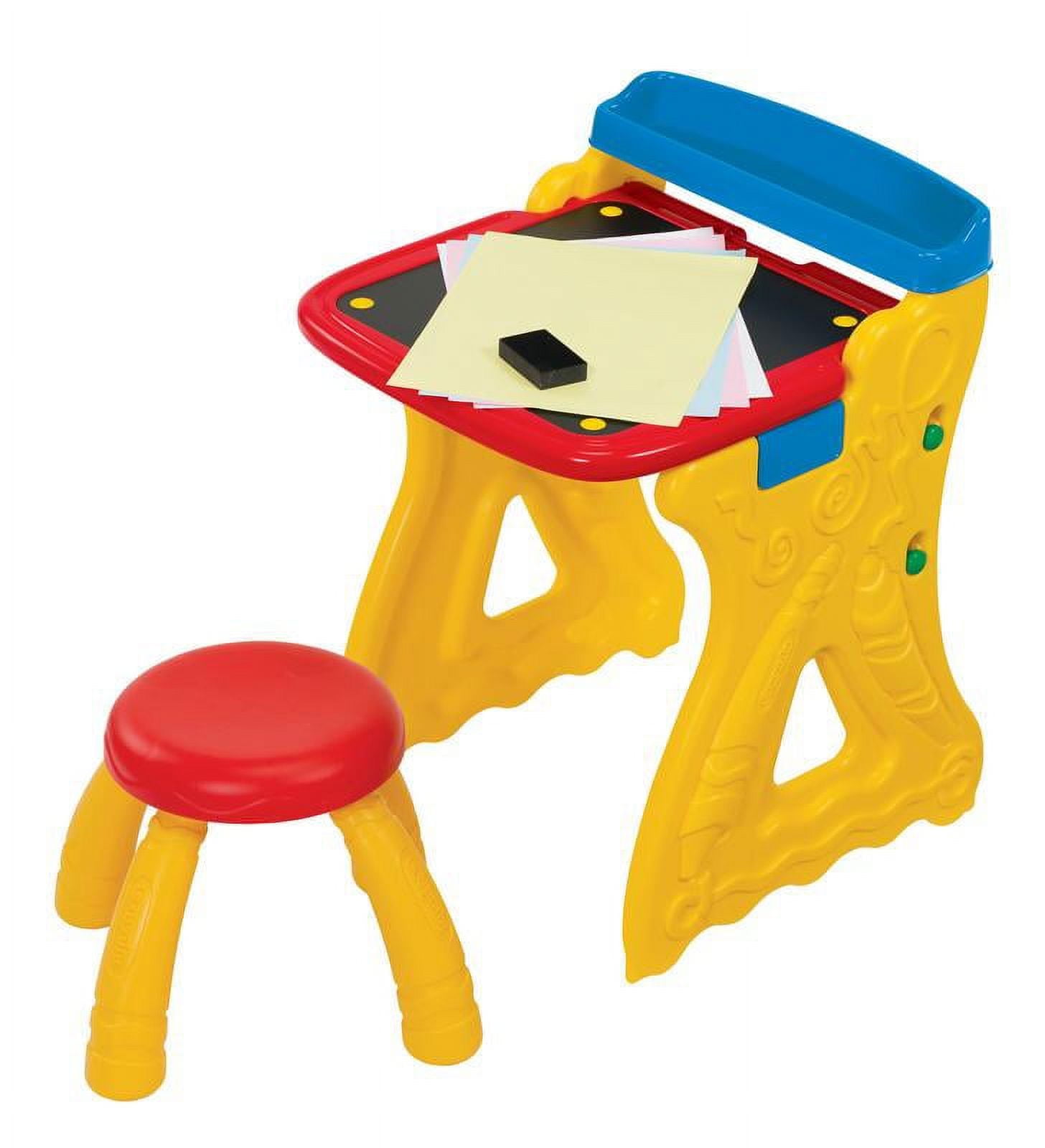 Crayola Play 'N Fold Art Studio Easel Desk & Chair Set for Kids Room - Image 6