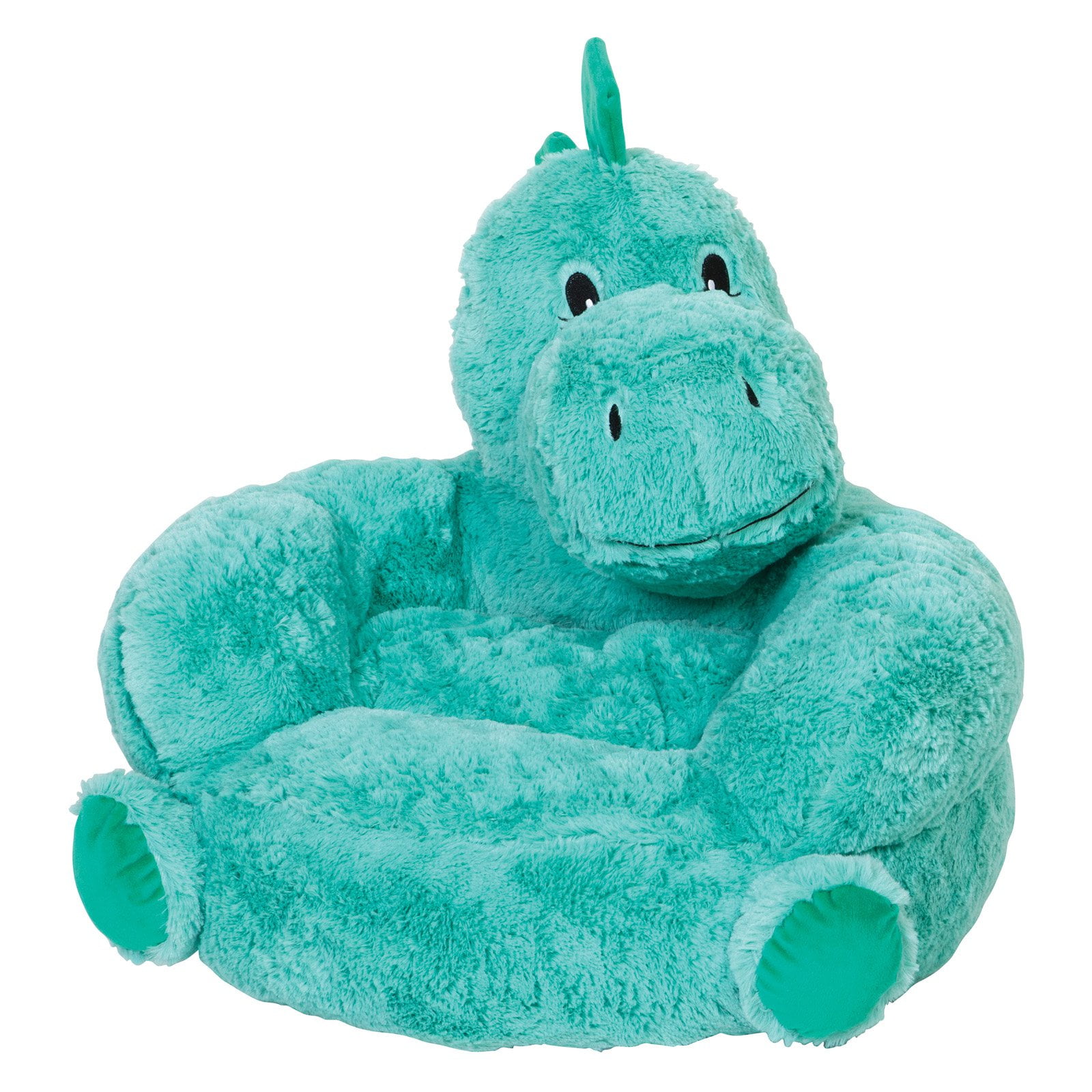 Trend Lab Toddler Plush Teal and Green Dinosaur Character Chair - Image 6