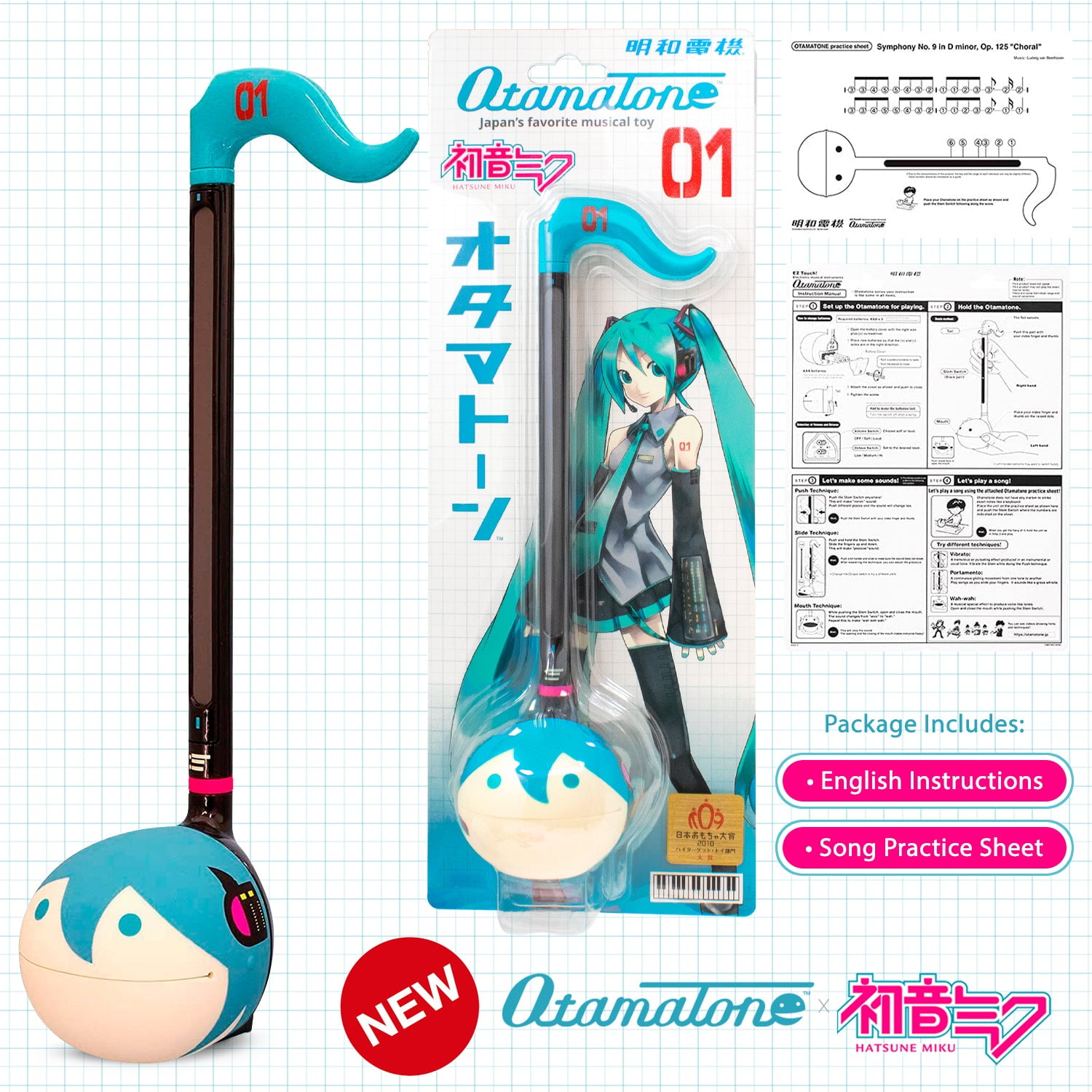 Otamatone Electronic Musical Toy Instrument for Children Unisex Adults - Hatsune Miku - Image 4