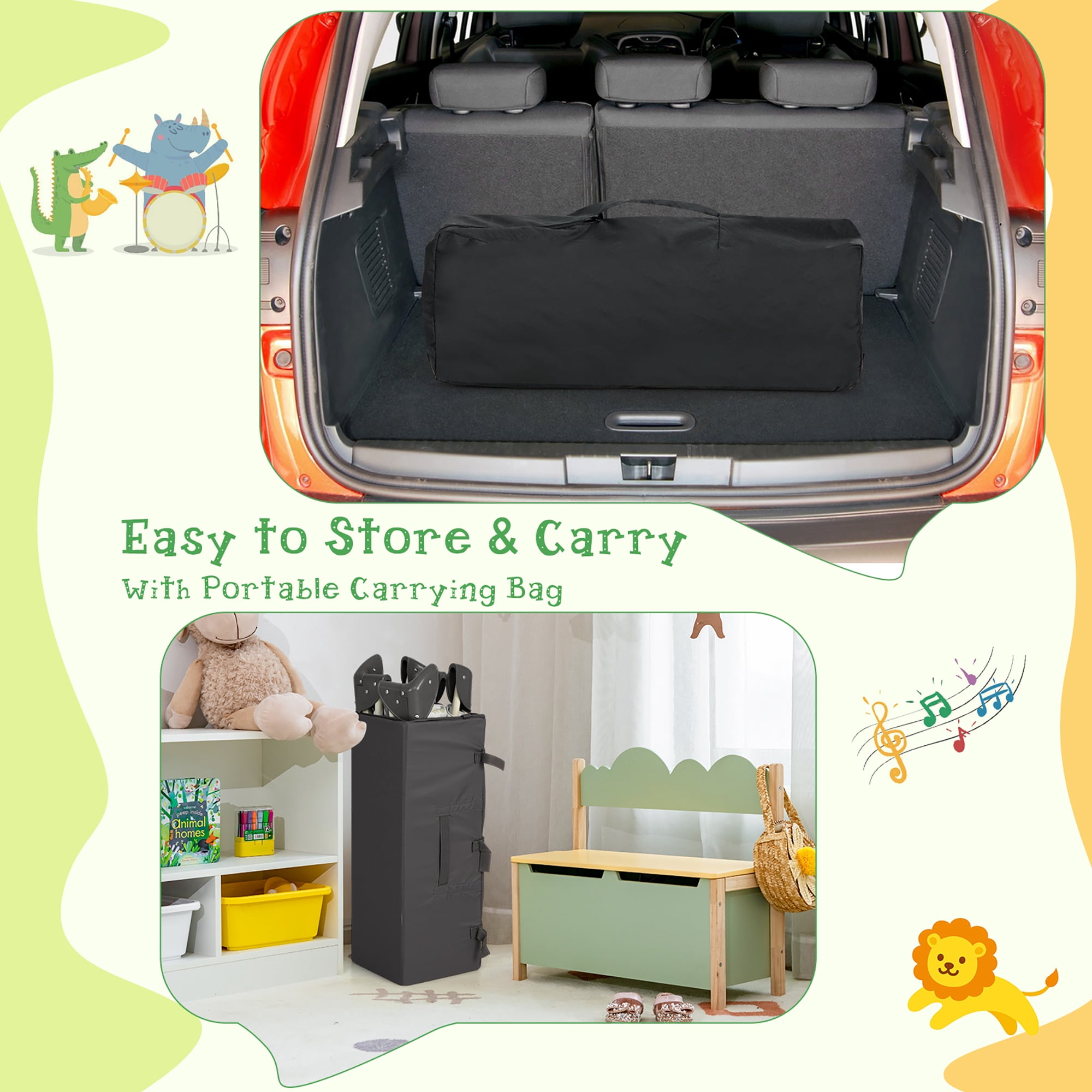 Costway Baby Bedside Sleeper Portable 4-in-1 Rolling w/Mattress - Image 4