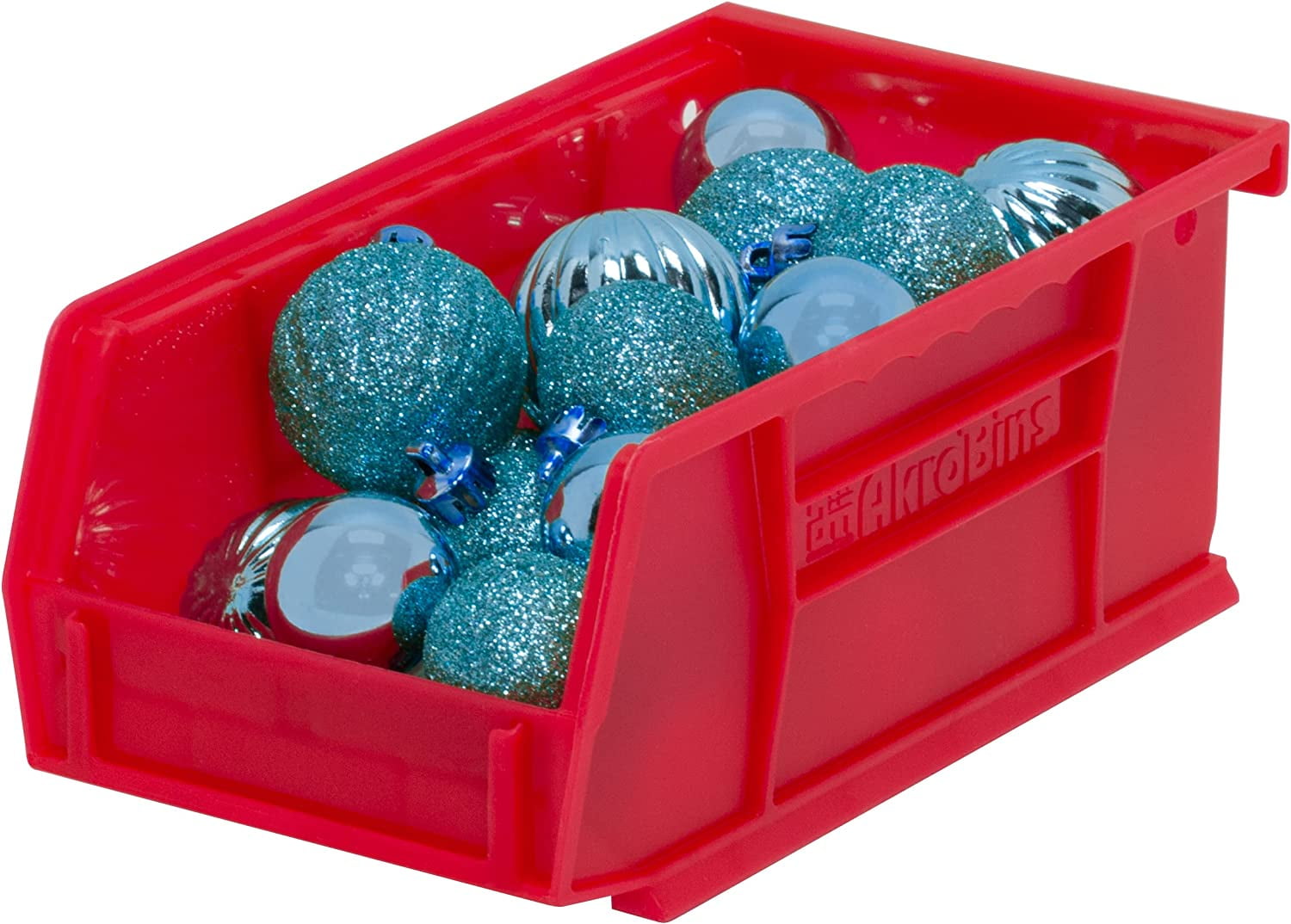 Akro-Mils Stackable Storage Bins, AkroBins Stacking Organizer, 7"x4"x3", Red, 24-Pack - Image 6