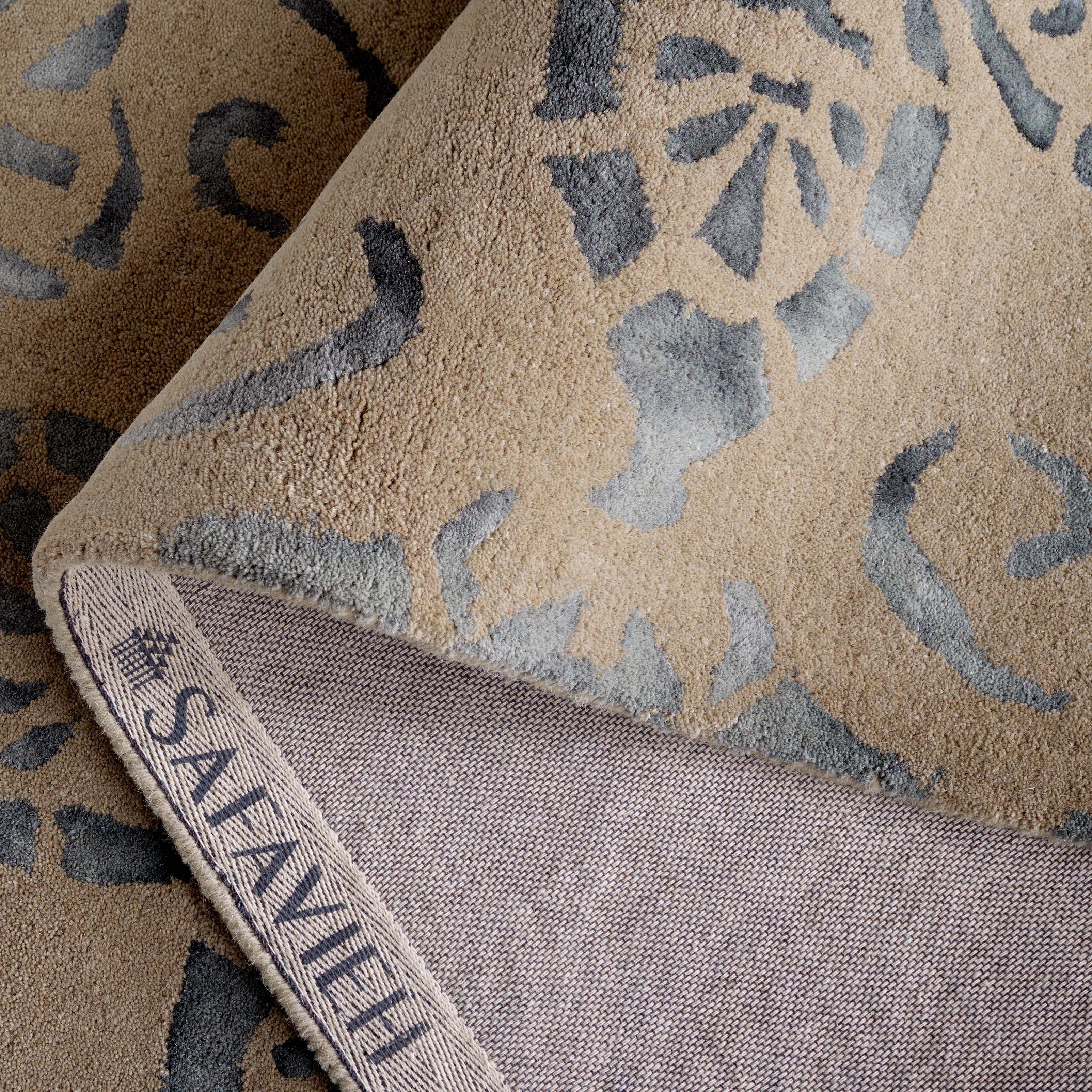 Safavieh Dip Dye Beaumont Distressed Wool Area Rug, Camel/Gray, 5' x 8' - Image 5