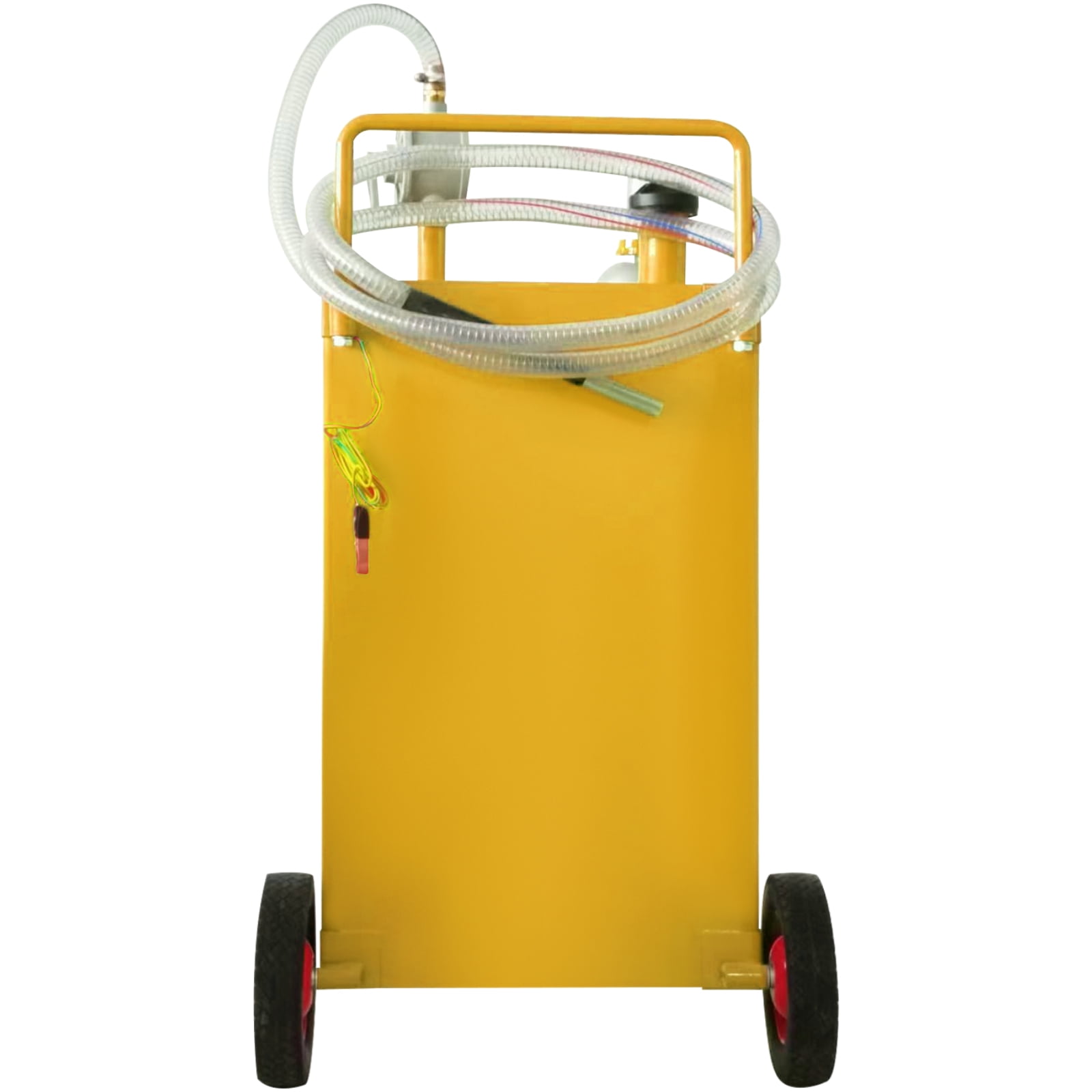BENTISM Fuel Caddy, 30 Gallon, Gas Storage Tank & 2 Wheels, with Manuel Transfer Pump, Gasoline Diesel Fuel Container for Cars, Lawn Mowers, ATVs, Boats, More, Yellow - Image 9