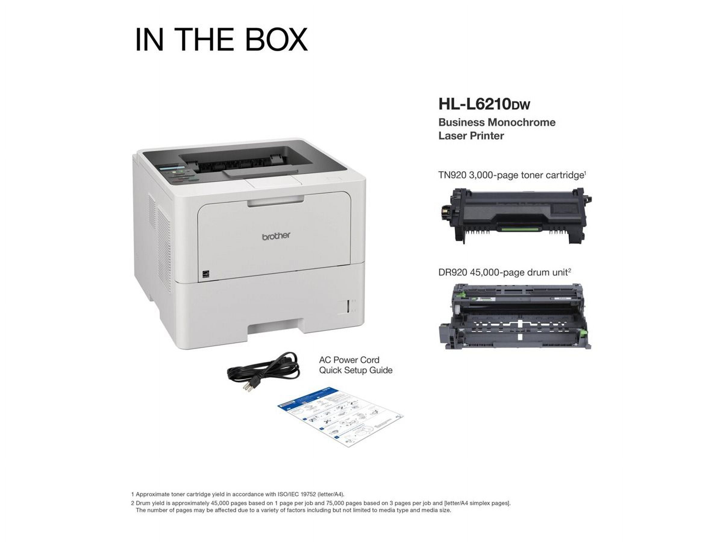Brother HL-L6210DW Business Monochrome Laser Printer with Large Paper Capacity, Wireless Networking, and Duplex Printing - Image 5
