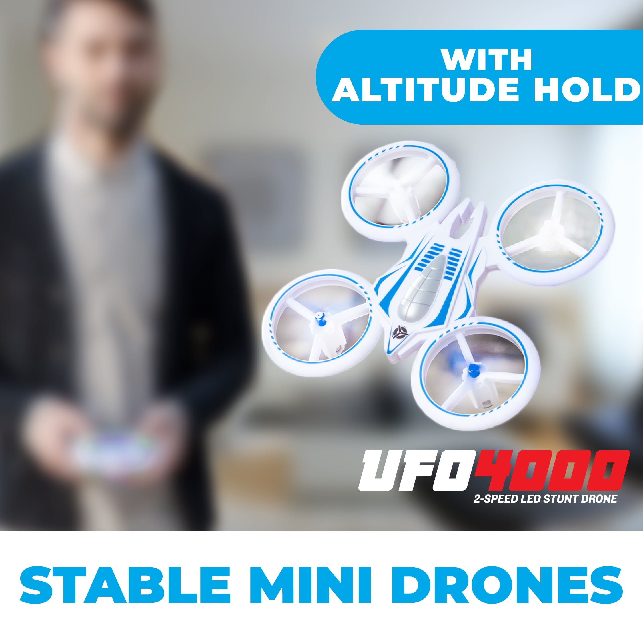 Force1 Drone UFO 4000, Mini Stunt, Glow in the Dark, Rechargeable RC Flying with LED Lights for Kids Ages 14+ - Image 5