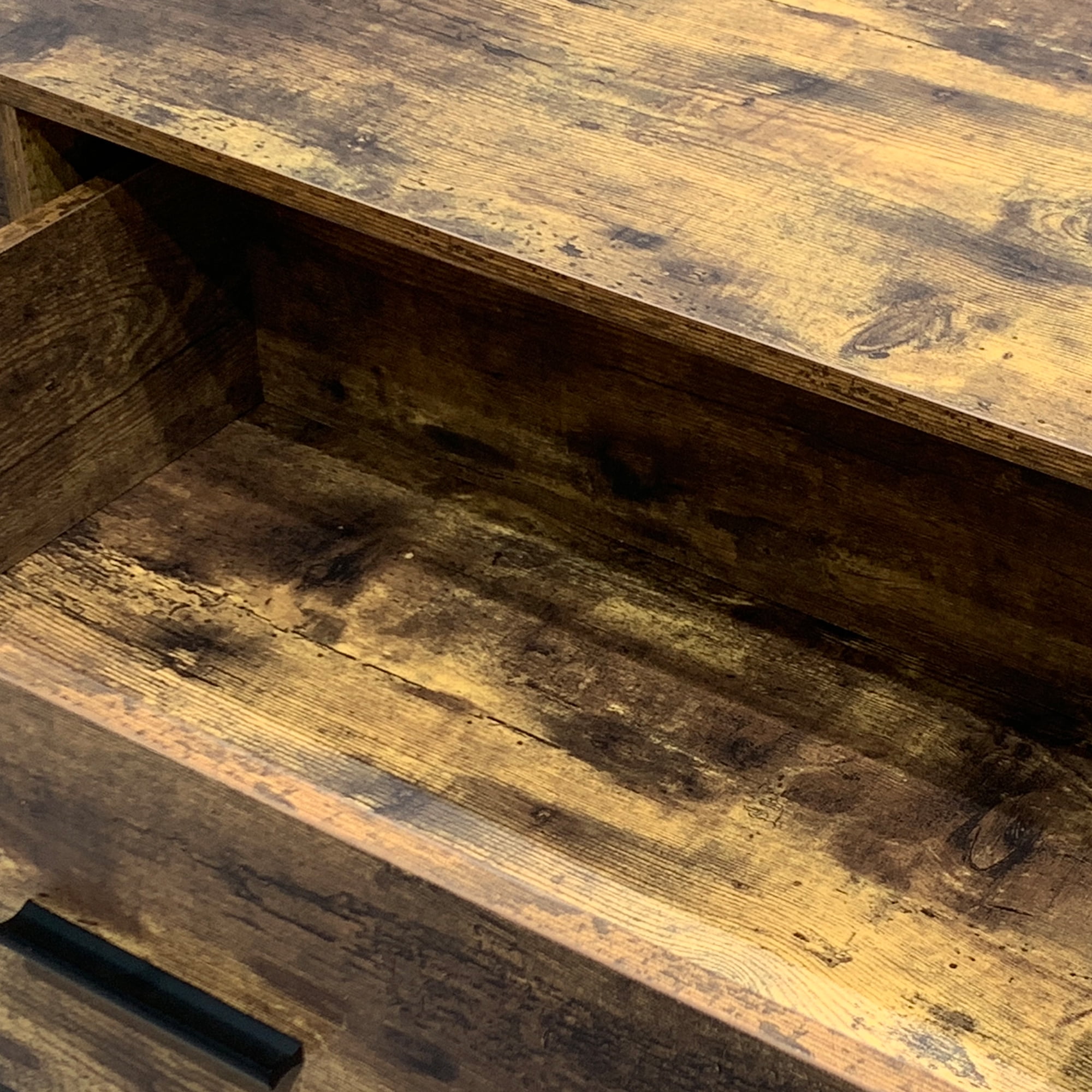 Aukfa 6 Drawer Dresser, 48.4"Wood Chest of Drawer w/ Anti-fall Device for Bedroom, Brown - Image 8