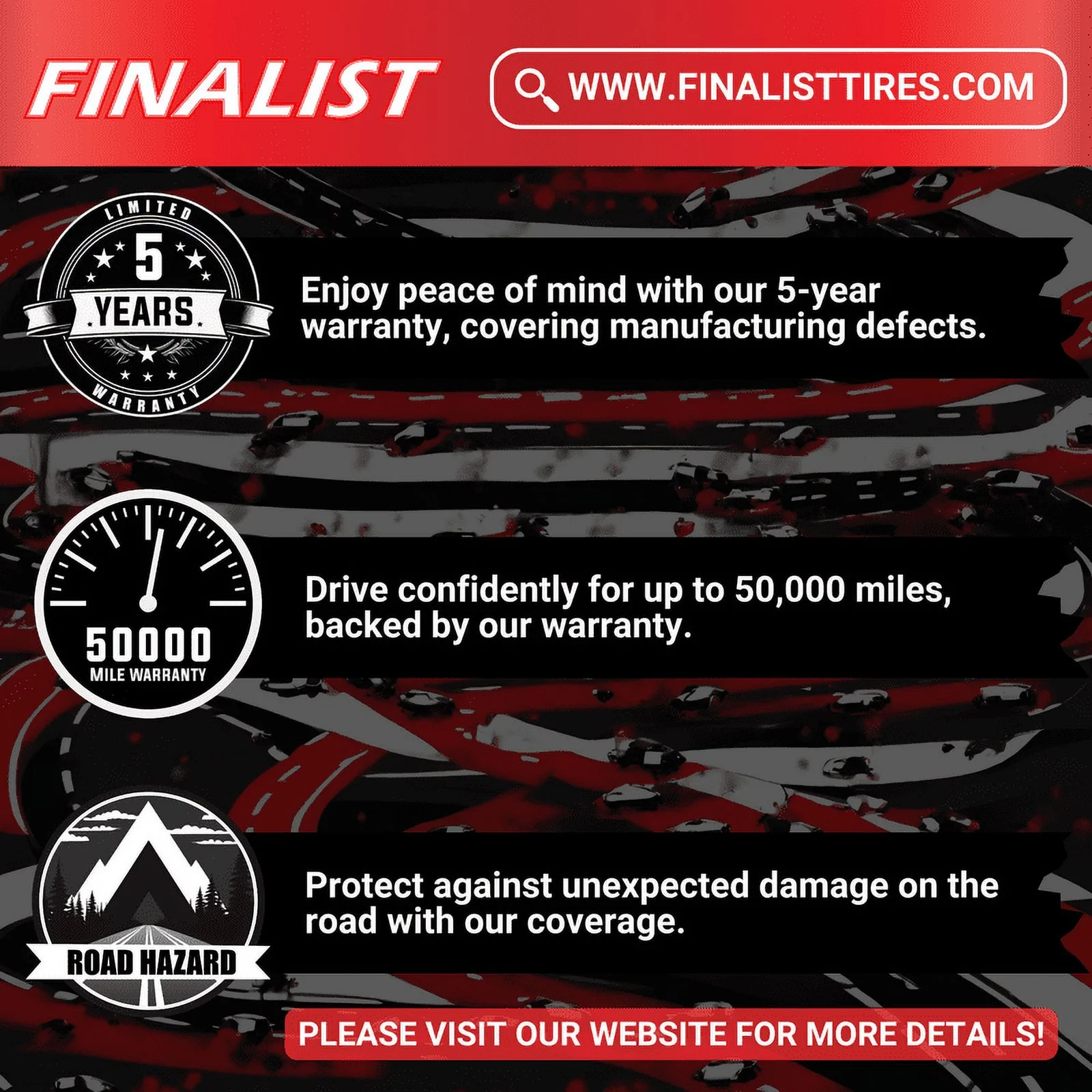 Finalist Terreno A/T 245/70R17 110T SUV All Season All Terrain Tire 245/70/17 (Tire Only) - Image 7