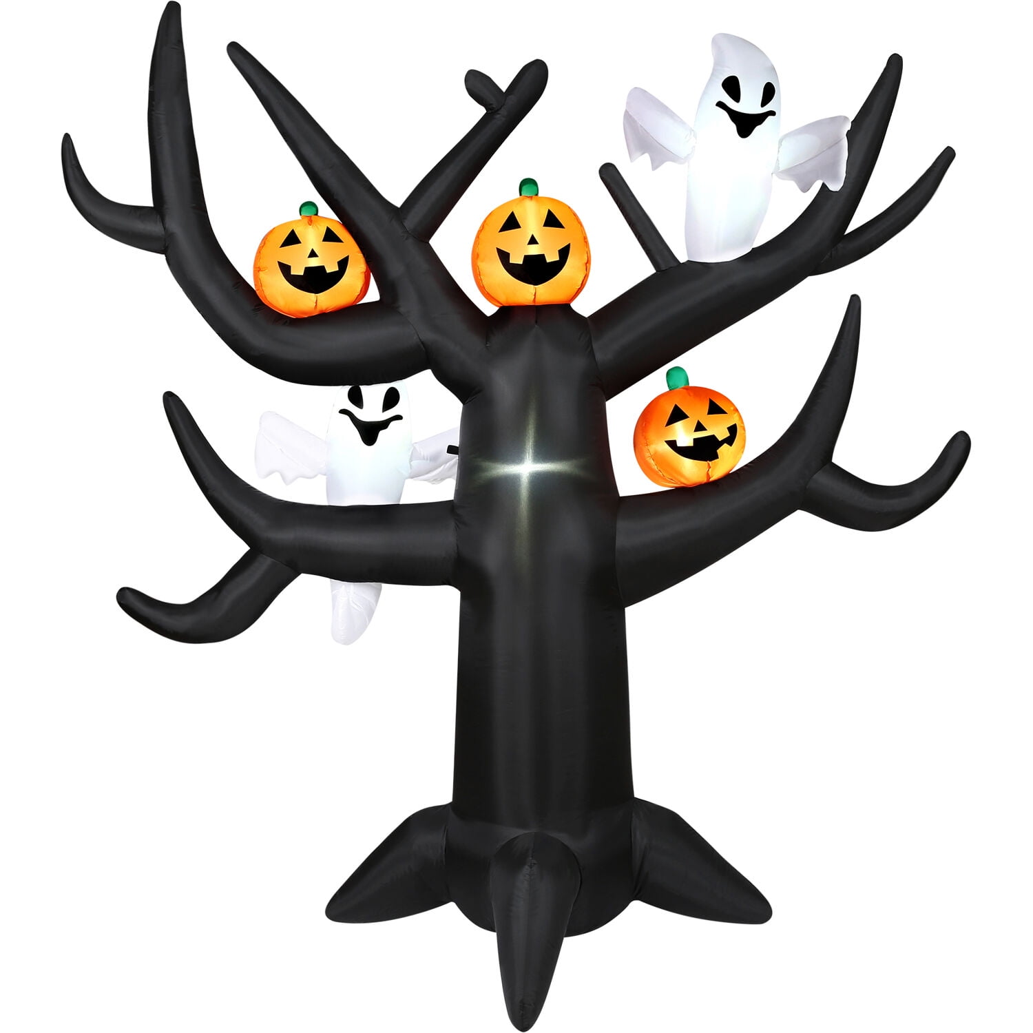 Haunted Hill Farm 8 ft Pre-Lit Inflatable Spooky Tree with Ghosts and Pumpkins, HISPKYTREE081-L - Image 6