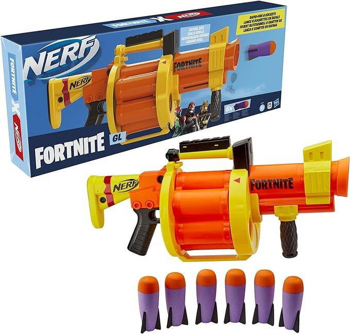 Nerf Fortnite GL Rocket Blaster, 6-Rocket Drum, Pump-to-Fire, Multi-color, Unisex, Youth/Teen/Adult - Image 3