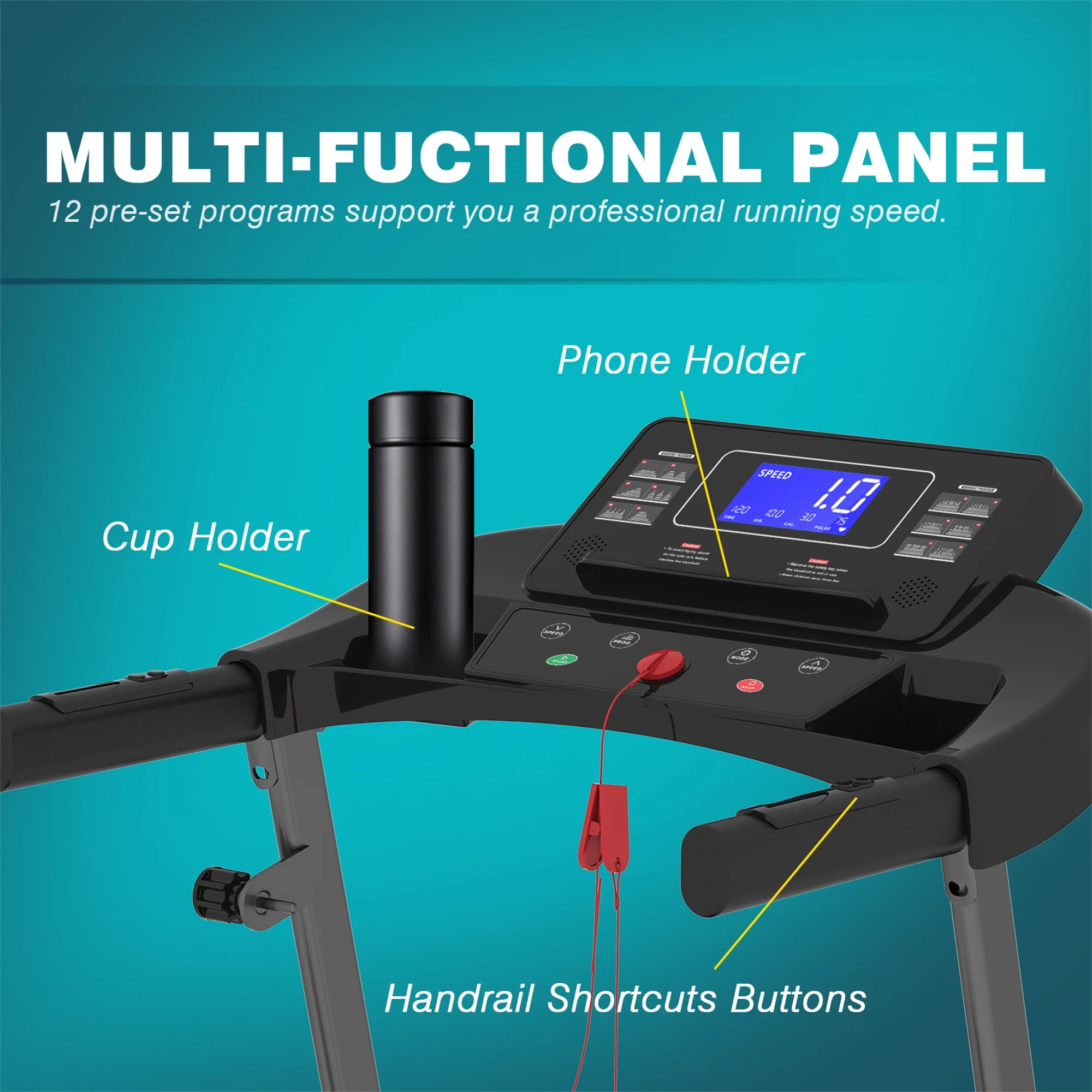 Aukfa AK-SF02-017 Folding Treadmill with Incline - Image 3