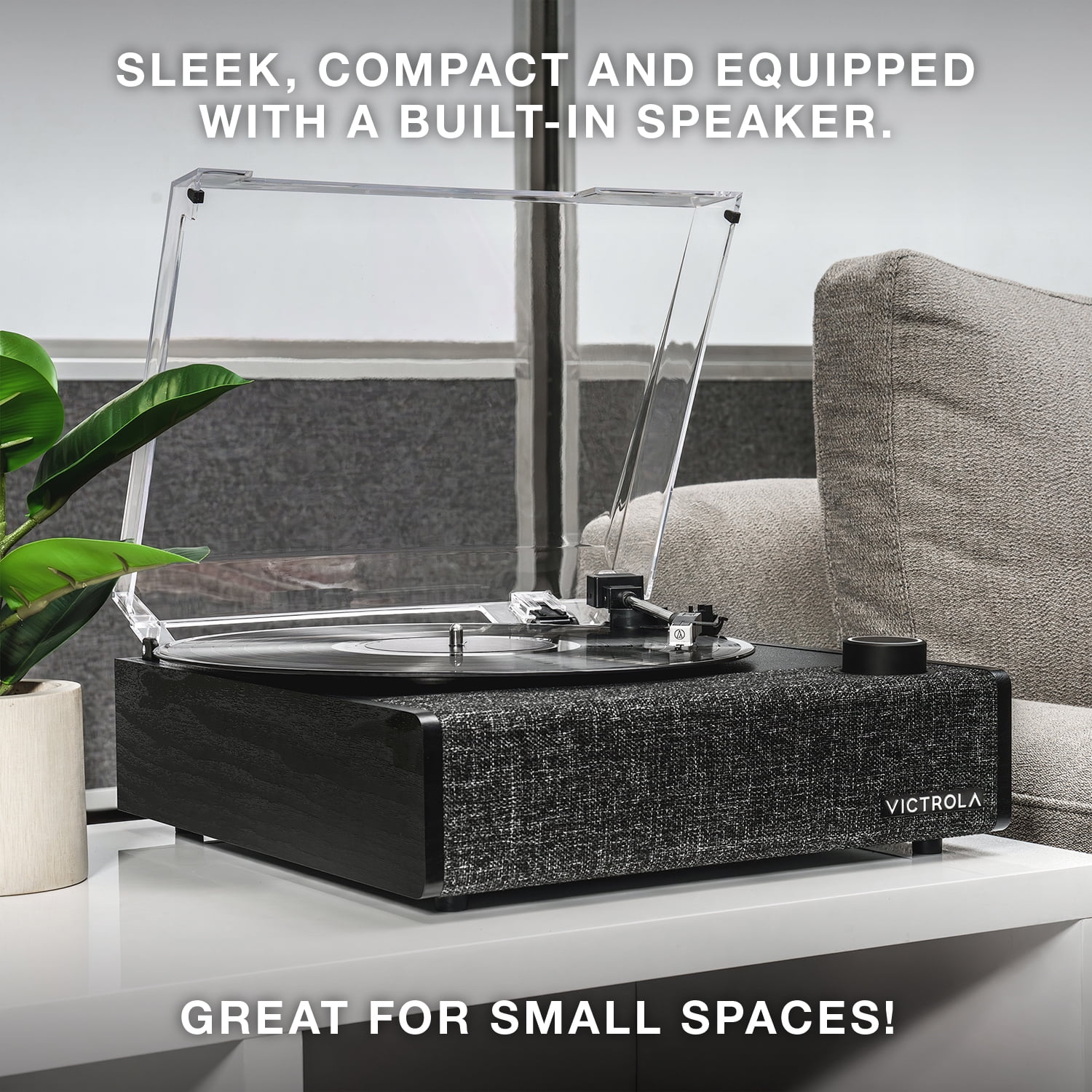 Victrola Eastwood II Bluetooth Record Player with 3 speed Turntable - Image 6