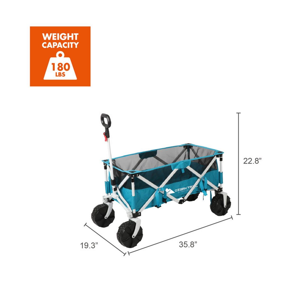 Ozark Trail Sand Island Beach Wagon Cart, Outdoor and Camping, Blue, Adult - Image 6