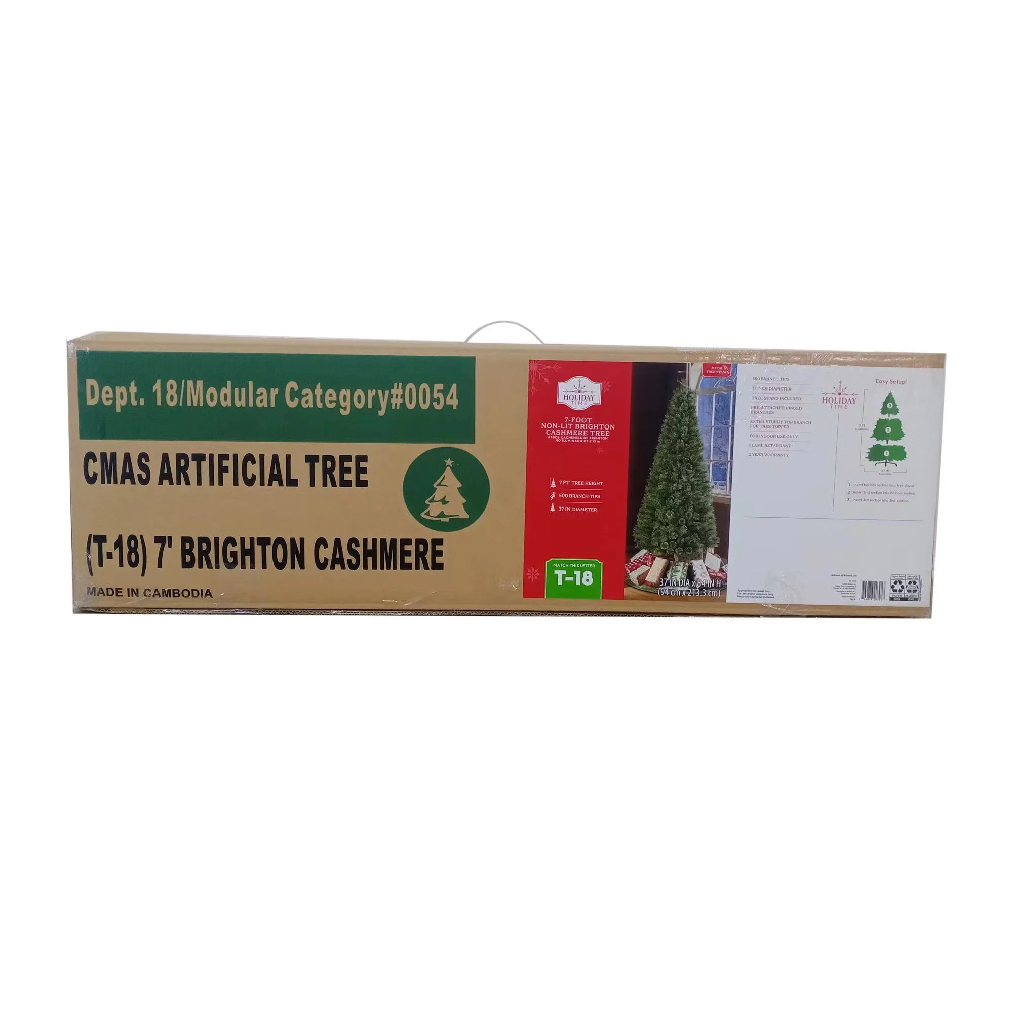 7' Unlit Artificial Brighton Cashmere Christmas Tree with Tree Stand, by Holiday Time - Image 3