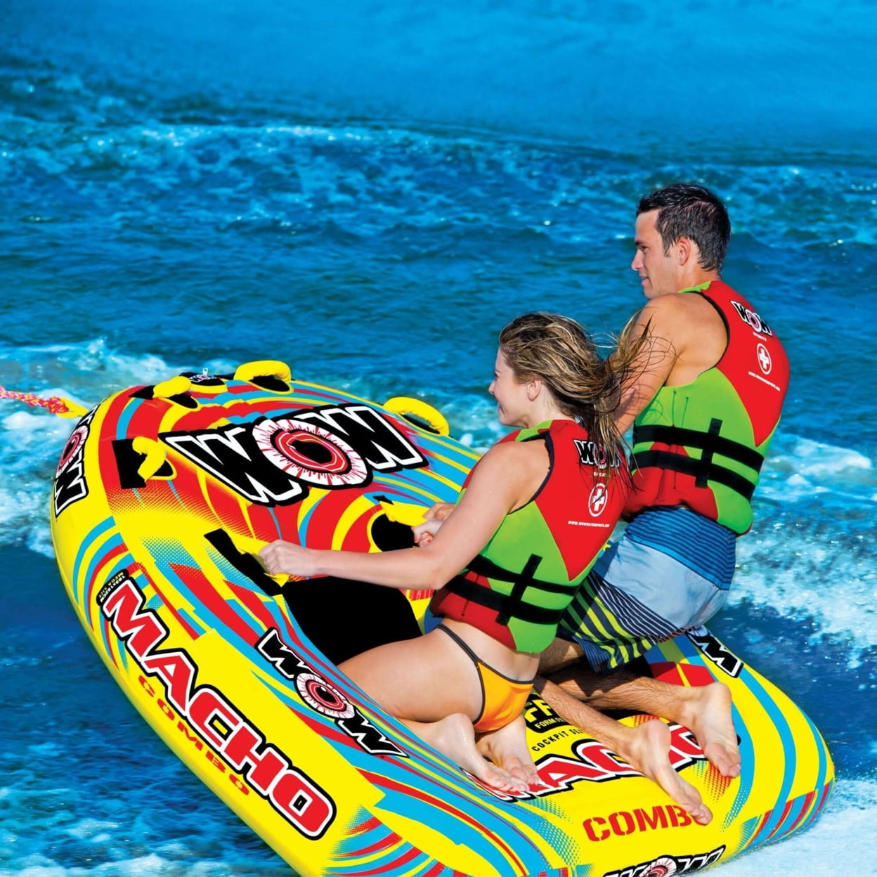 WOW SPORTS Macho 1-3 Rider Inflatable Towable for Boating and Watersports - Image 4
