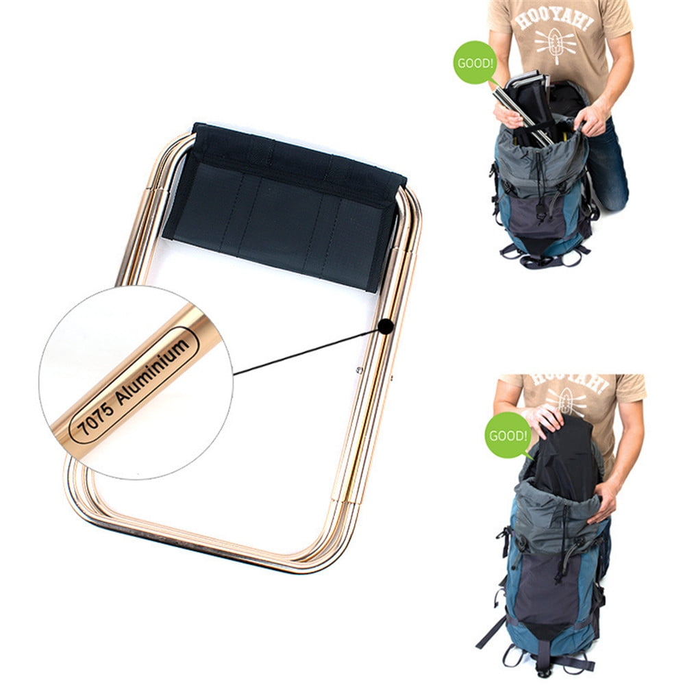 XEOVHV Outdoor Folding Fold Aluminum Chair Stool Seat Fishing Camping - Image 5