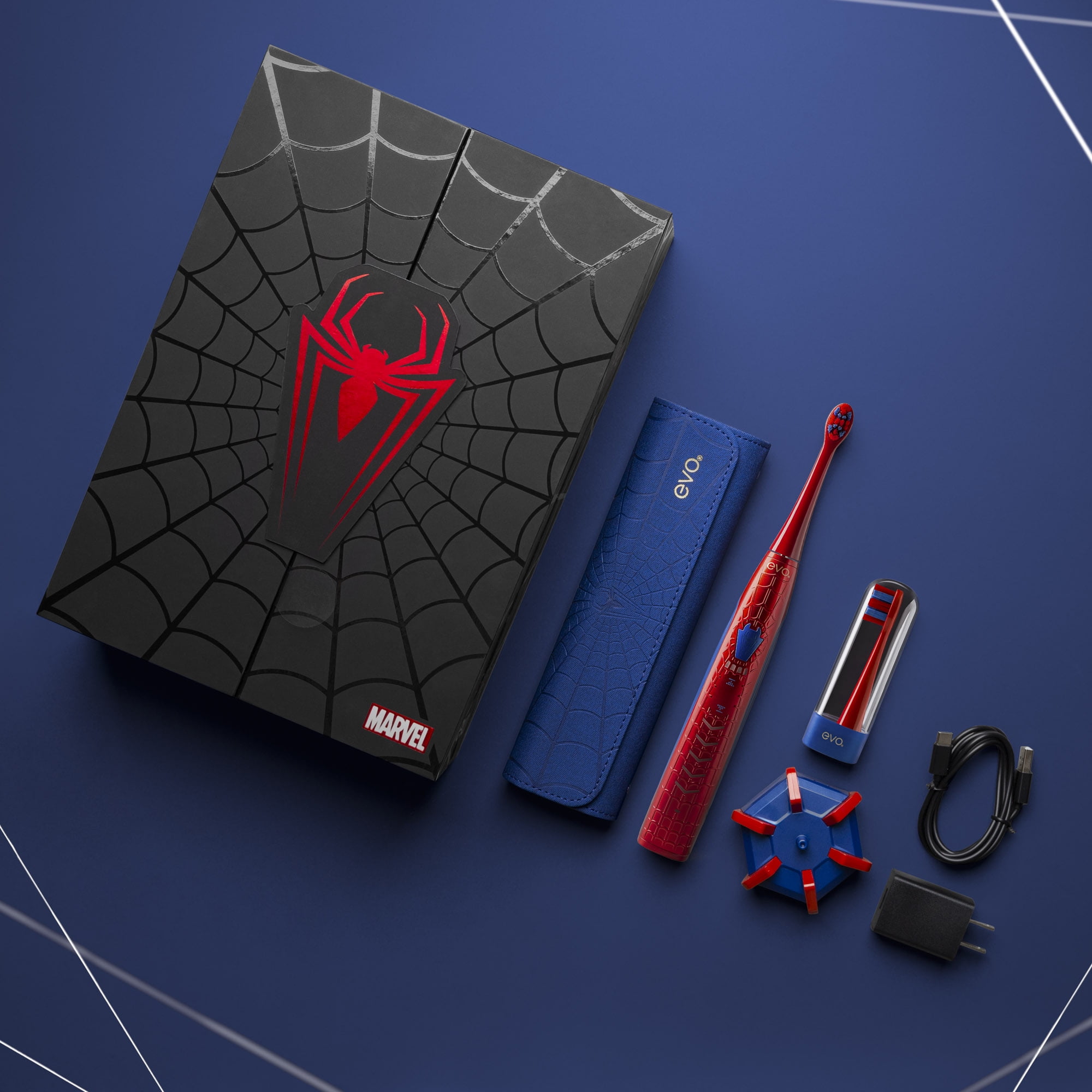 EVO SPM-1 Rechargeable Spider-Man Sonic Toothbrush with Travel Case for Adults, Collector's Edition - Image 6
