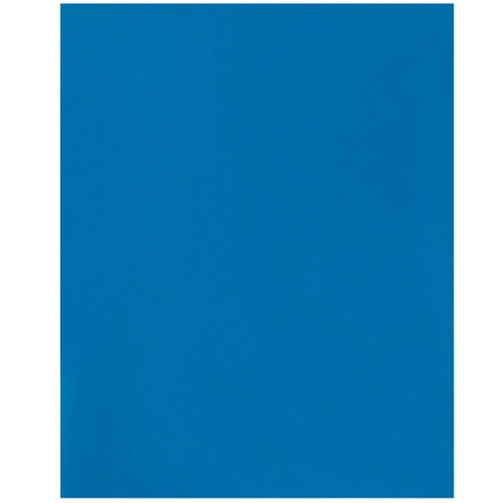 JAM Paper Glossy Two Pocket Folders, Blue, 100/Pack - Image 3