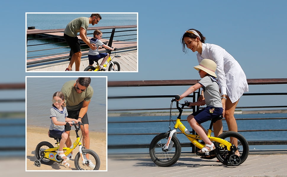 Royalbaby Chipmunk Boys Girls and Kid's Submarine Steel 18 In Bike with kickstand Navy Blue - Image 5