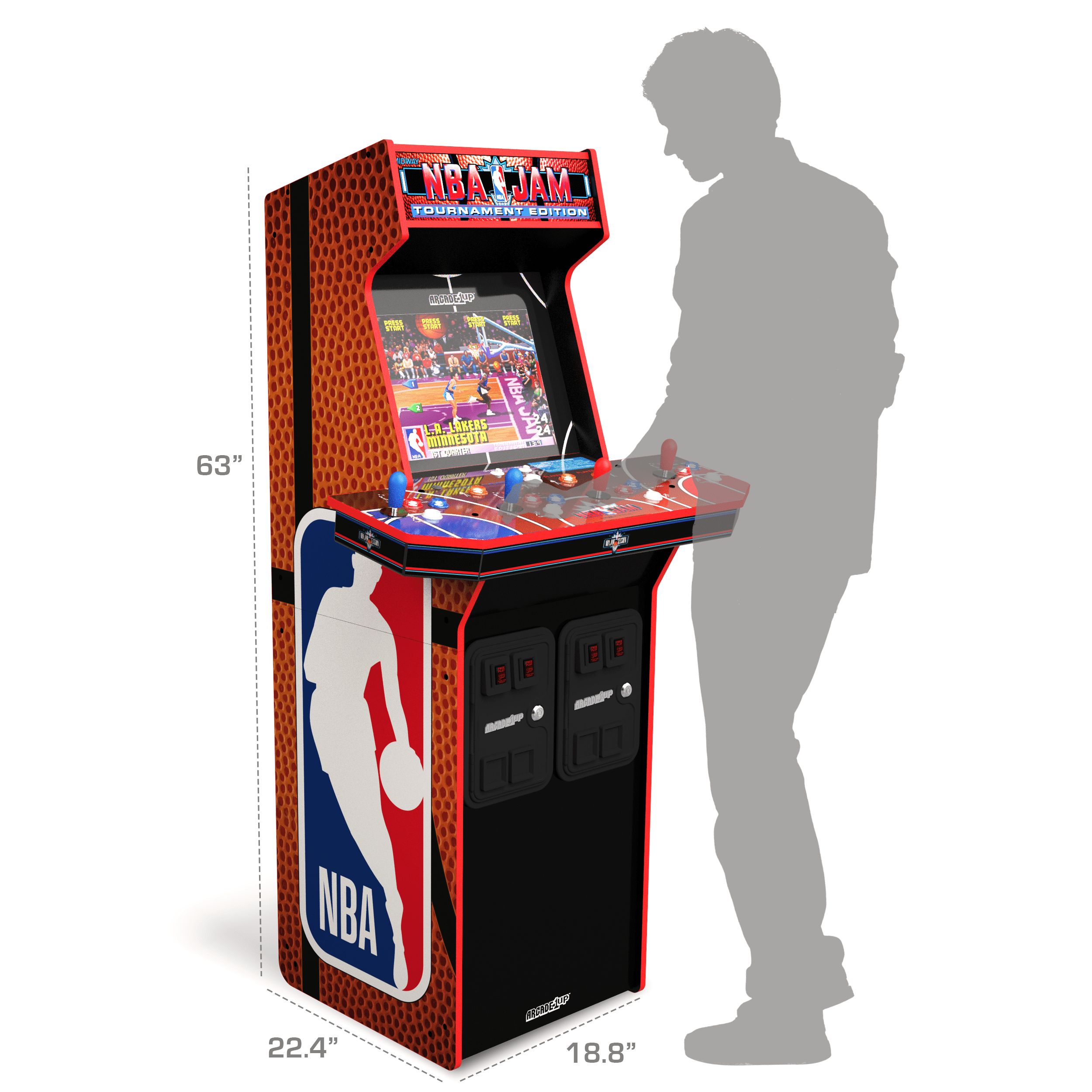 Arcade 1UP, NBA Jam Arcade w/ riser and light up marquee - Image 7